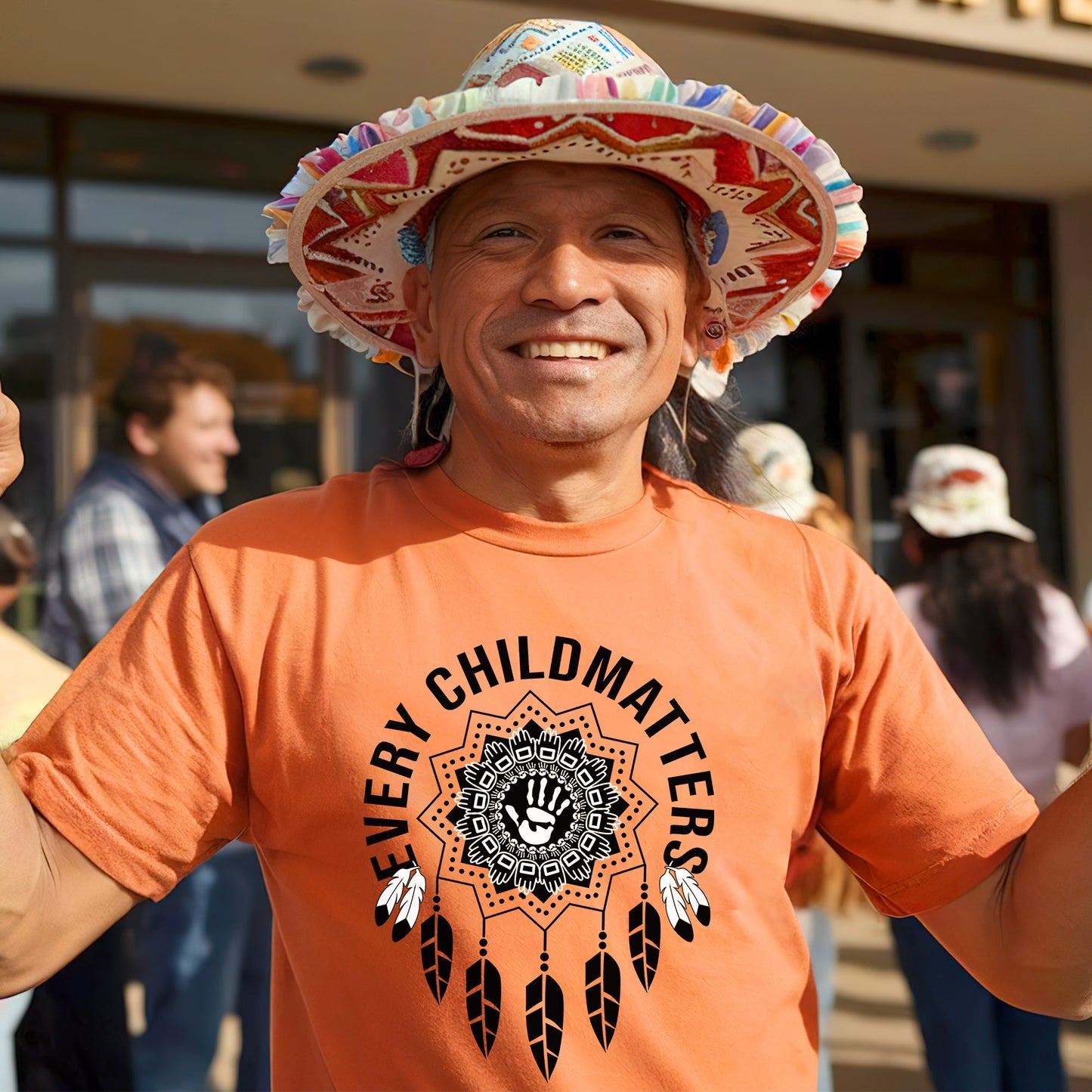 Dreamcatcher Handprint Every Child Matters For Orange Shirt Day Unisex T-Shirt/Hoodie/Sweatshirt 265