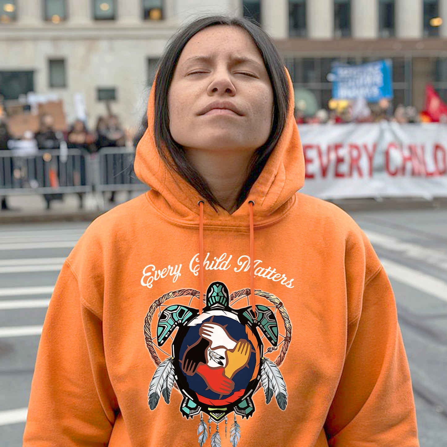 Every Child Matters Turtle Hand Together Native American Unisex T-Shirt/Hoodie/Sweatshirt 278