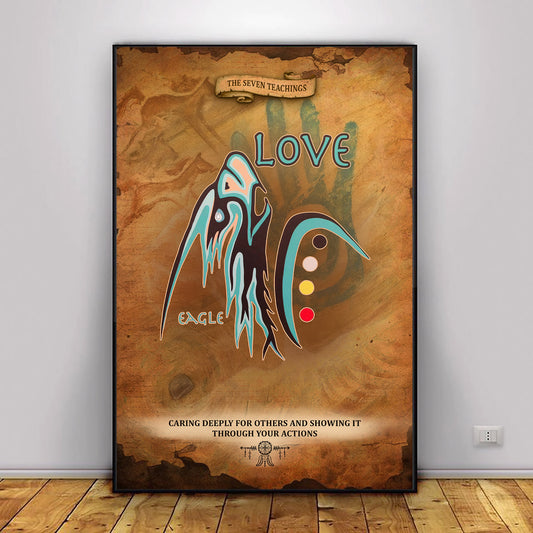 The Seven Sacred Laws - Love Native American Poster/Canvas