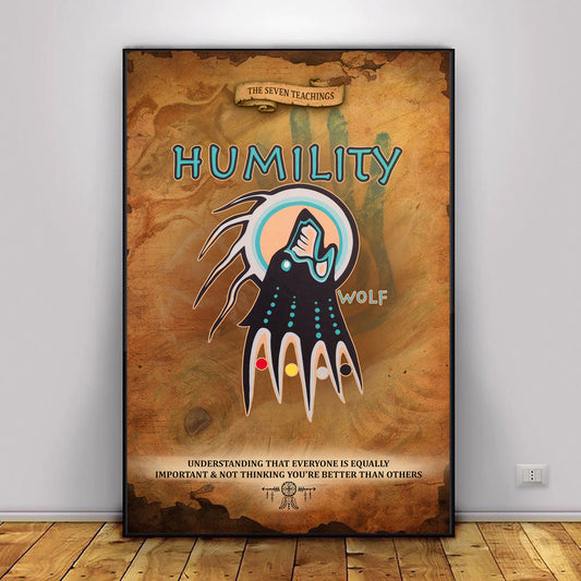The Seven Sacred Laws - Humility Native American Poster/Canvas