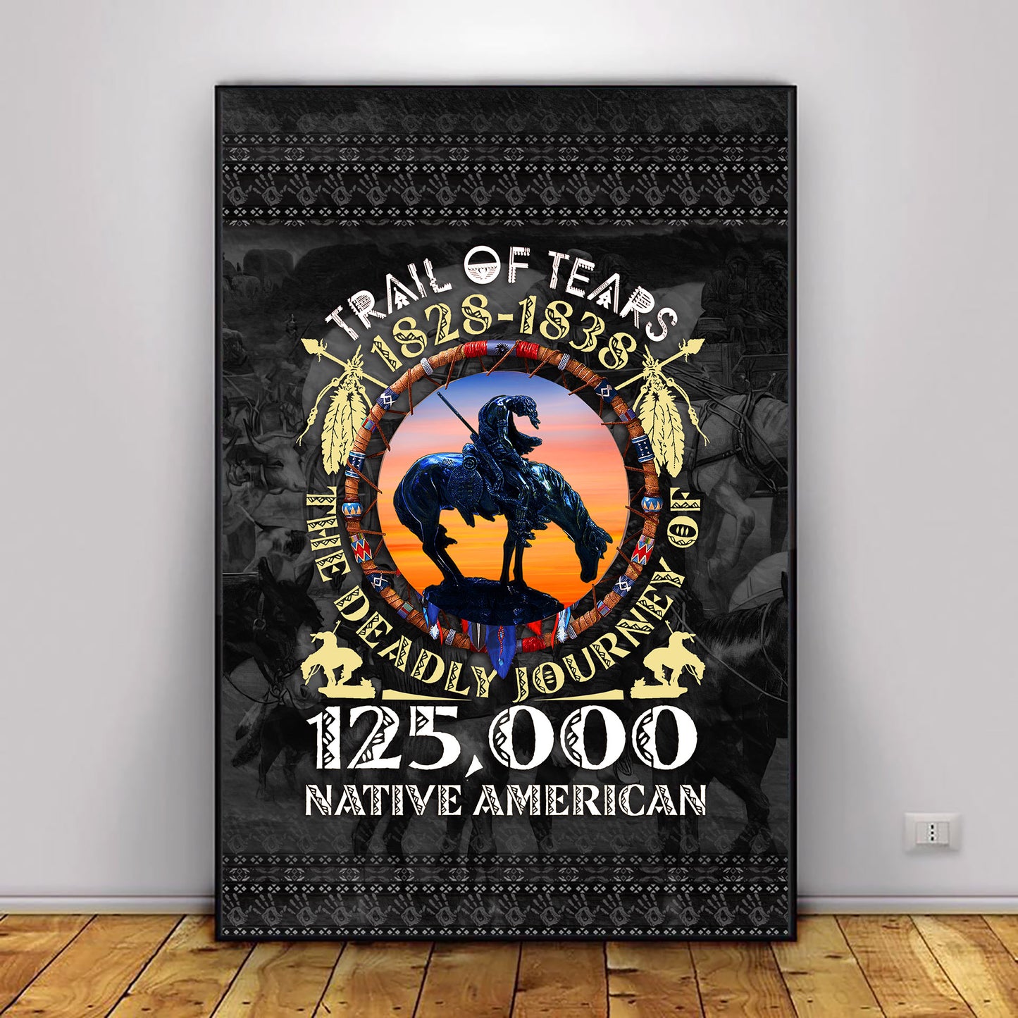 Trail of Tears Memorial 125,000 Native Americans Lost Poster/Canvas