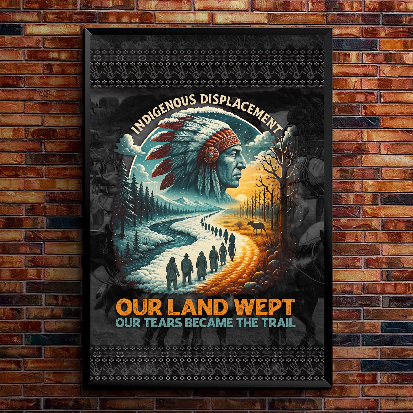 Our Land Wept Indigenous Displacement Trail of Tears Wall Art Poster