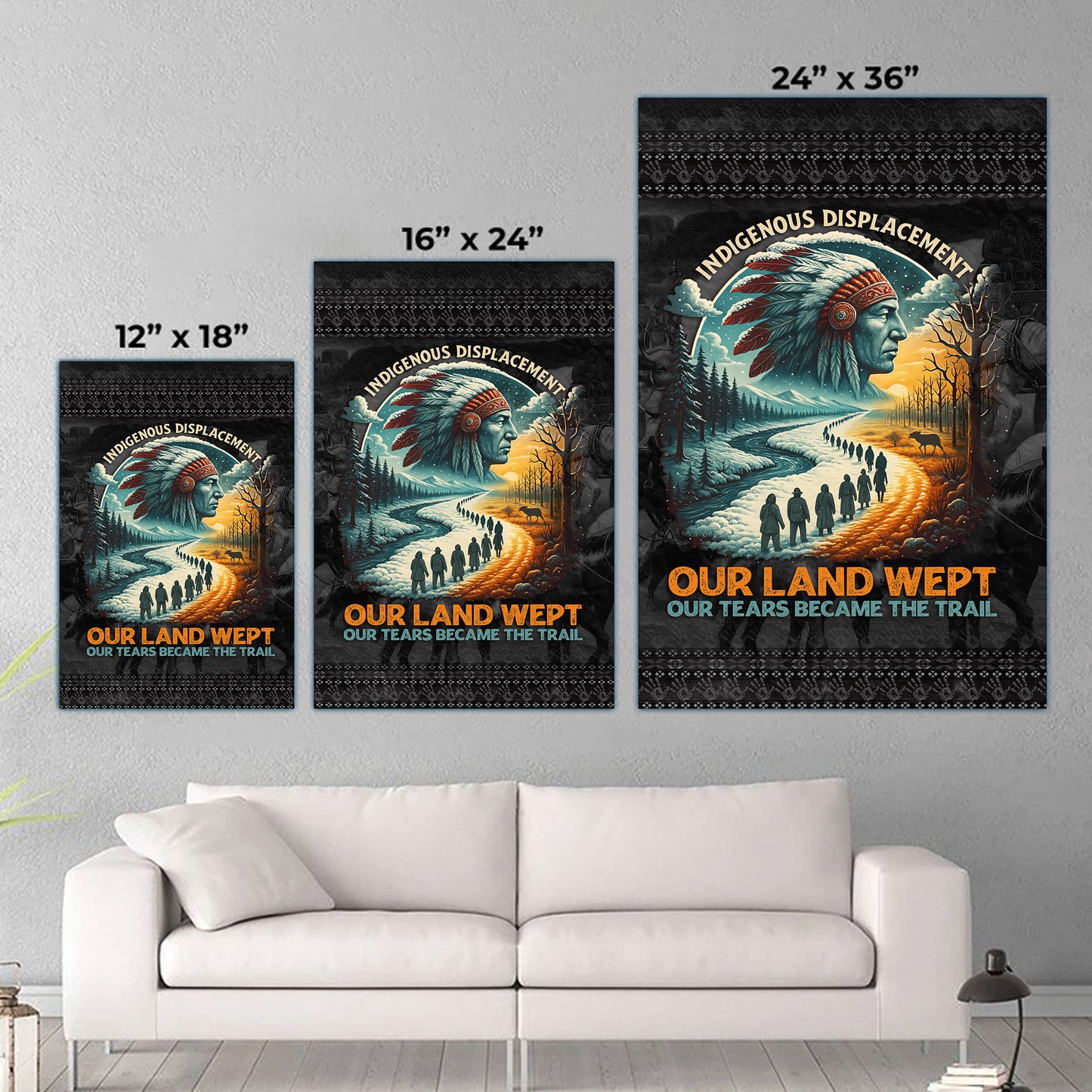 Our Land Wept Indigenous Displacement Trail of Tears Wall Art Poster