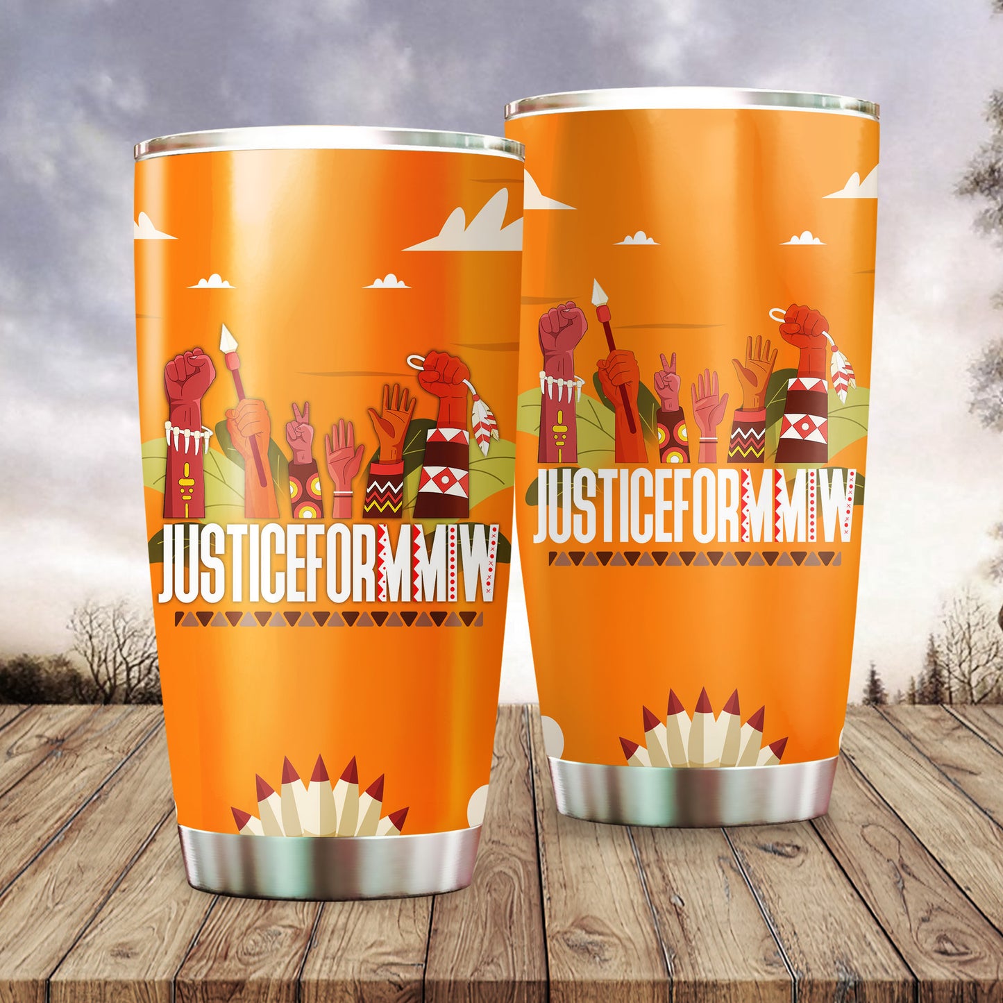 Justice For MMIW - Native American Stainless Steel Tumbler 011