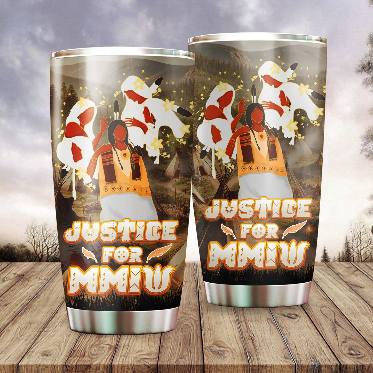 Justice For MMIW - Native American Stainless Steel Tumbler 004