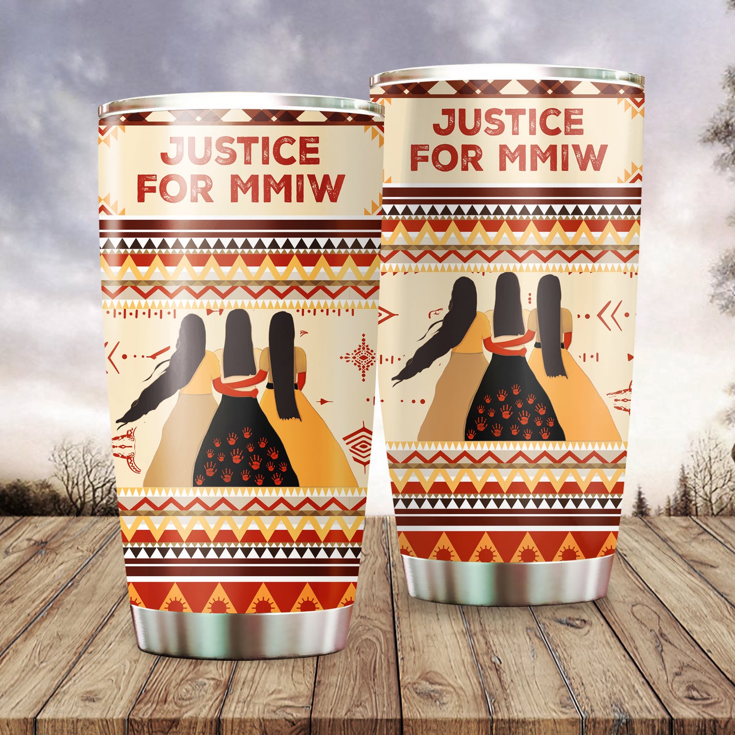 Justice For MMIW - Native American Stainless Steel Tumbler 005