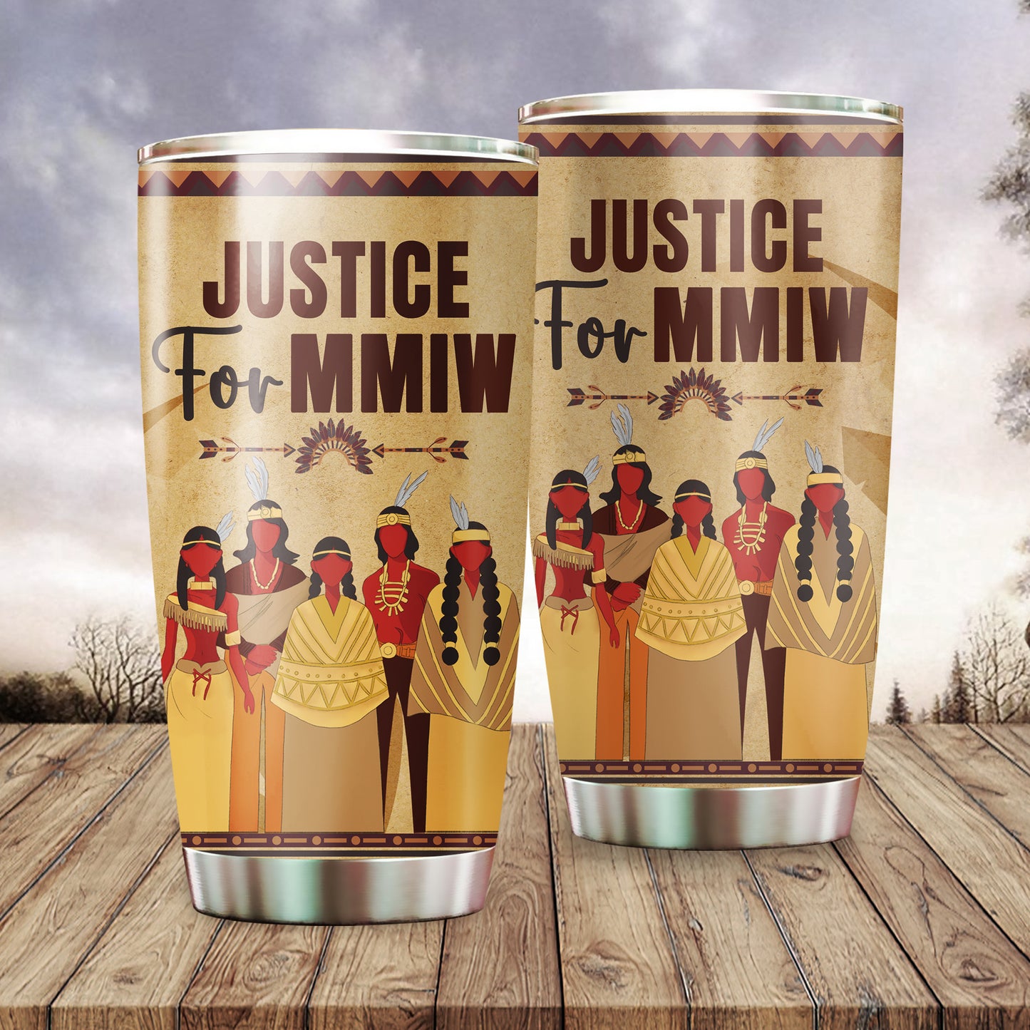 Justice For MMIW - Native American Stainless Steel Tumbler 002
