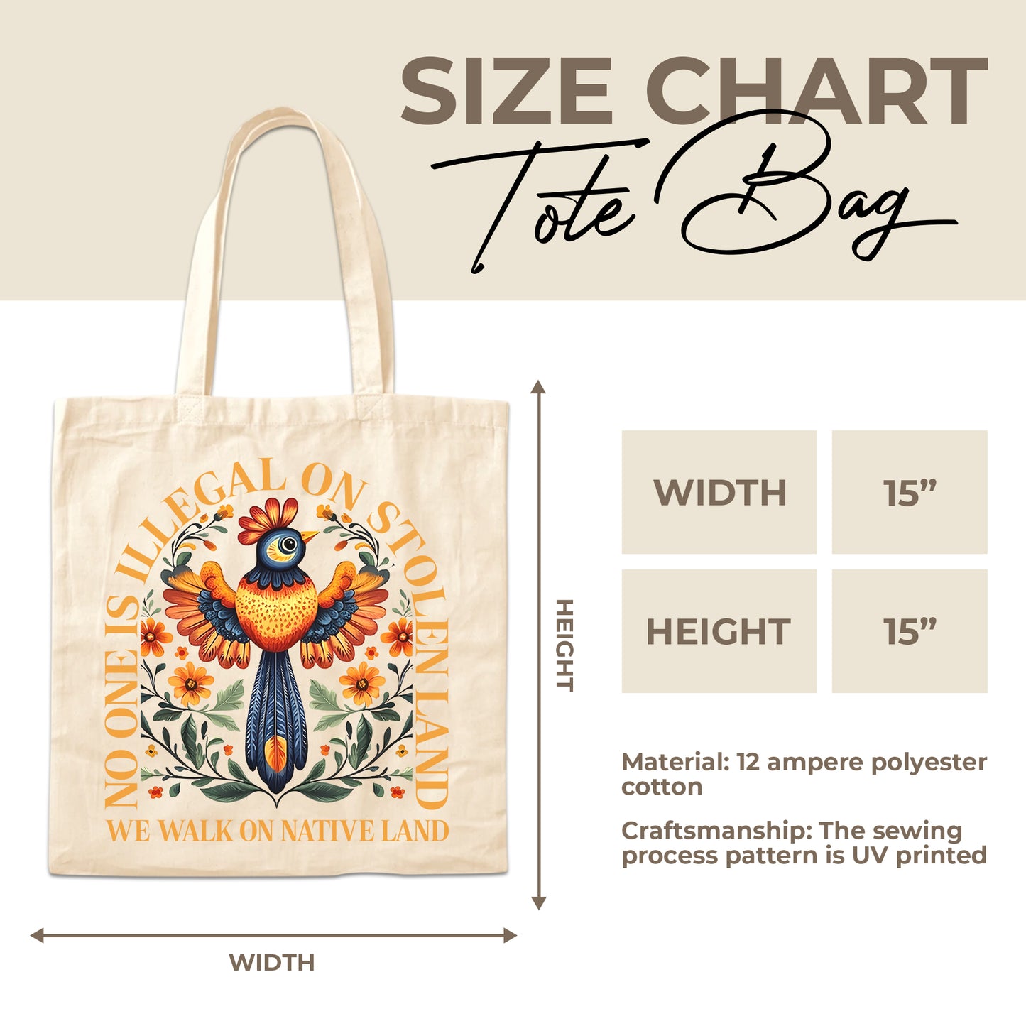 NO ONE IS ILLEGAL ON STOLEN LAND. WE WALK ON NATIVE LAND - Tote Bag S18
