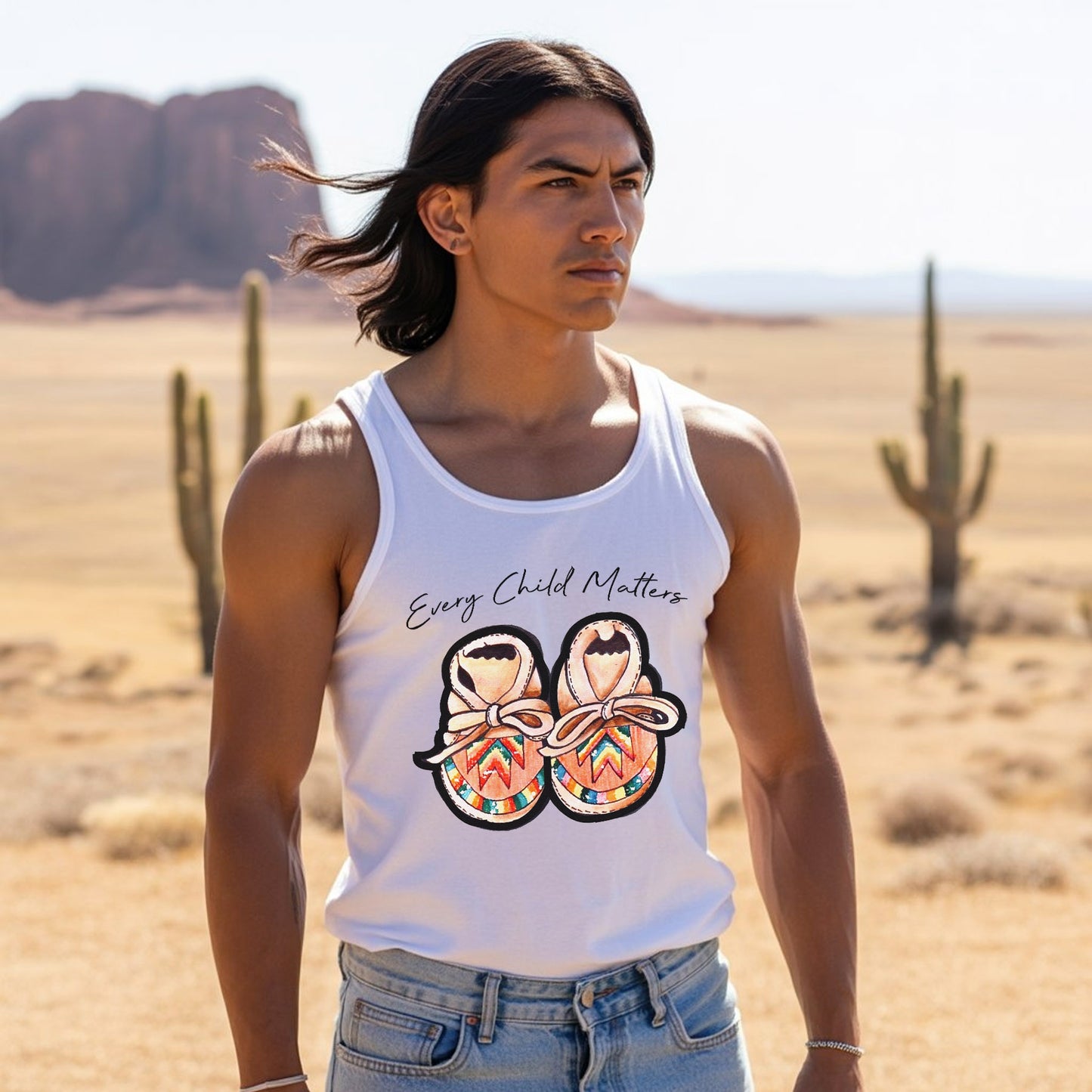 Every Child Matters Shoes Indigenous Unisex Tank Top