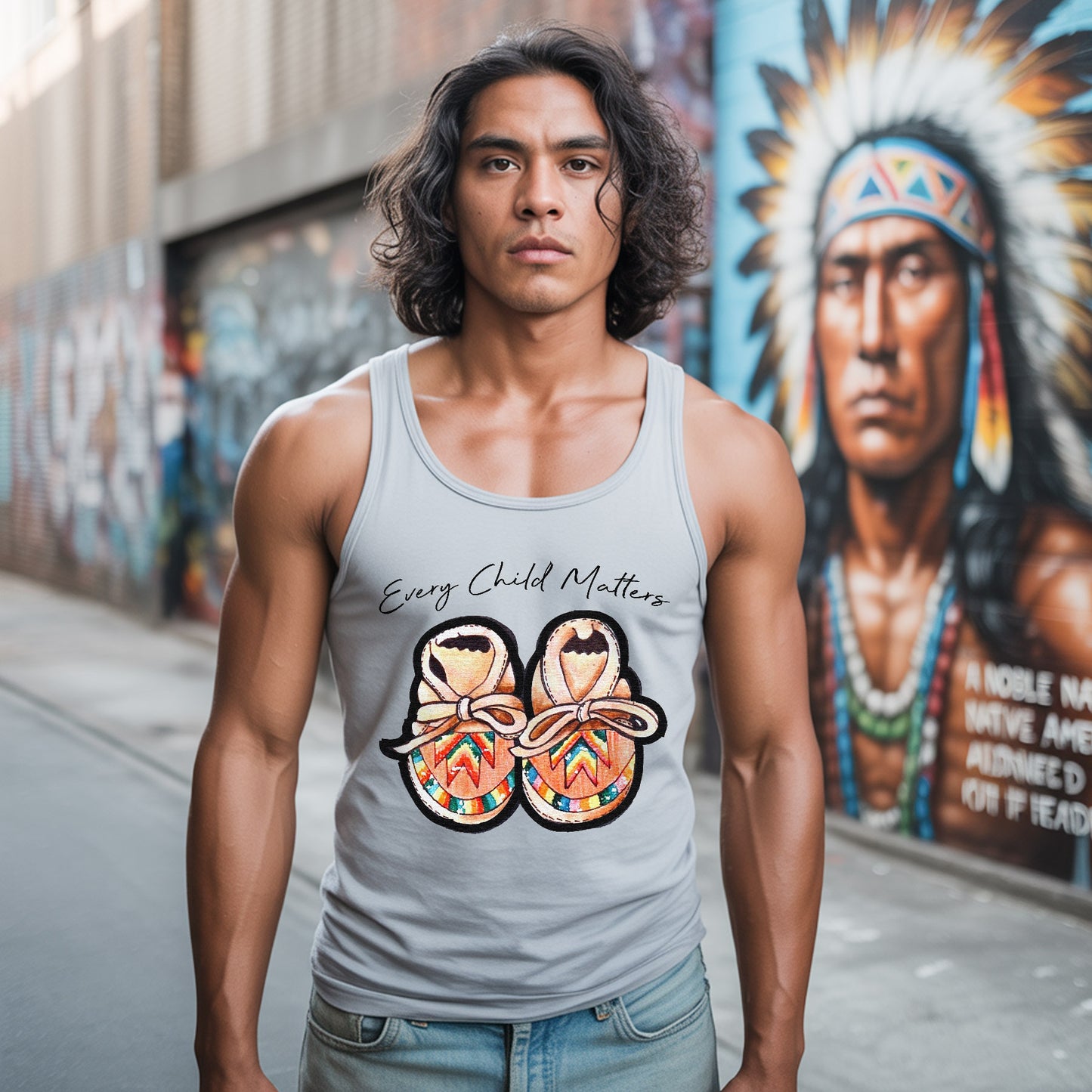 Every Child Matters Shoes Indigenous Unisex Tank Top
