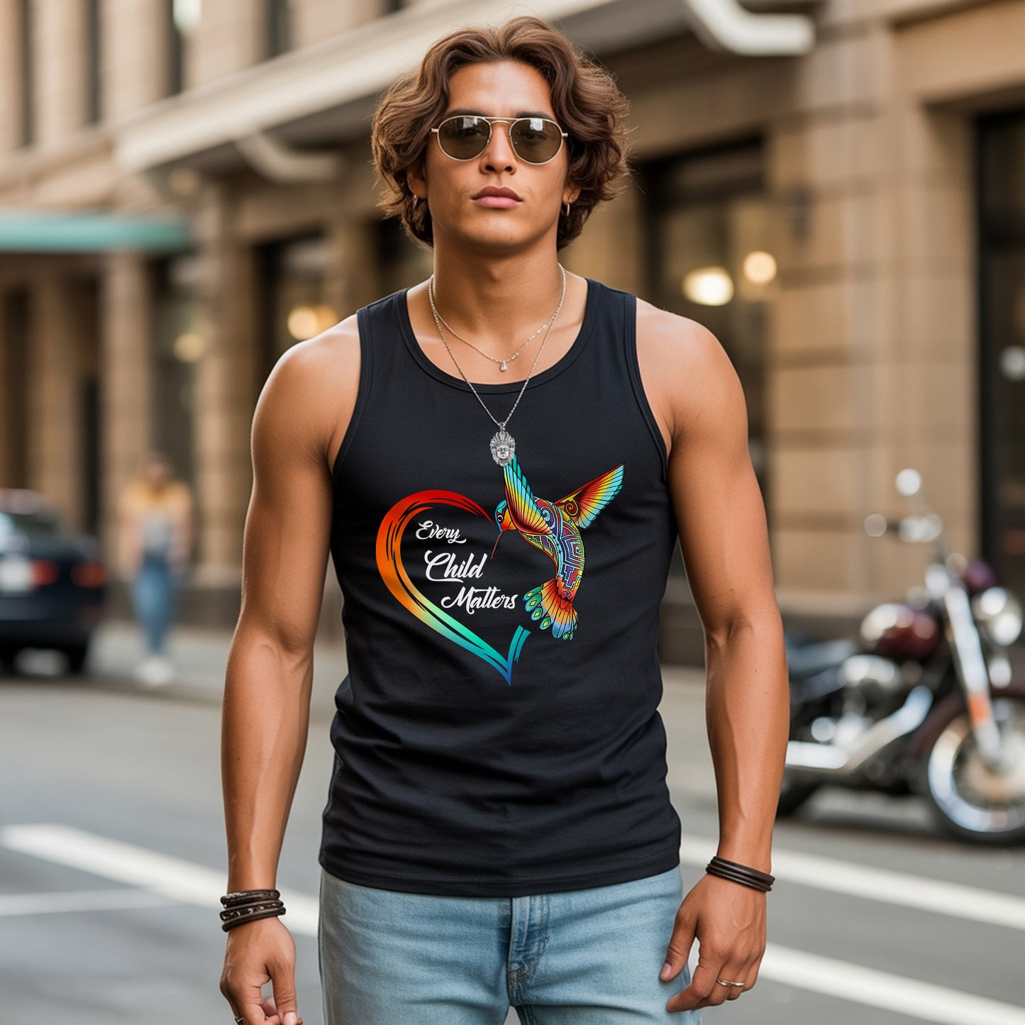 Every Child Matters Hummingbird Native Freedom Native American Unisex Tank Top