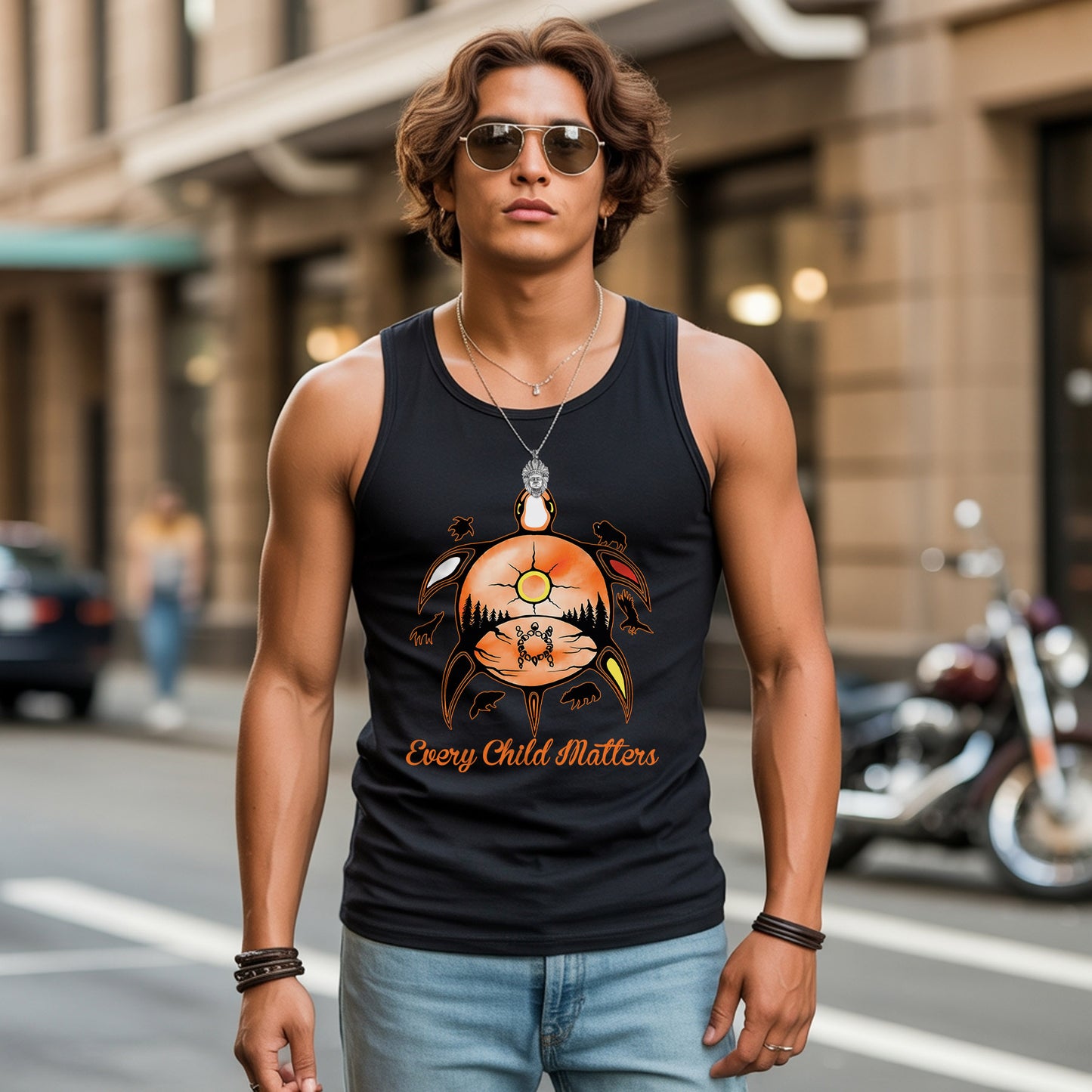 Every Child Matters Turtle For Orange Shirt Day Unisex Tank Top