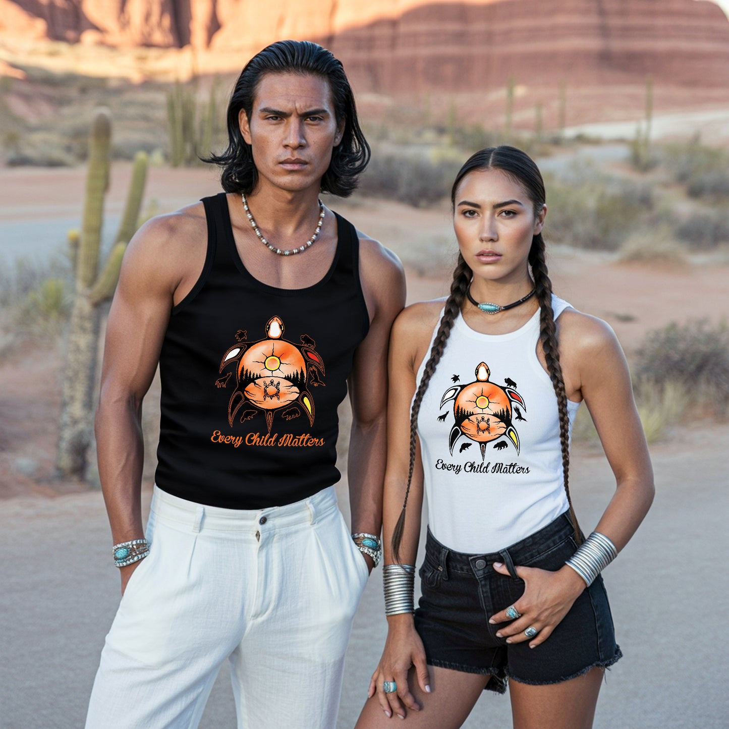 Every Child Matters Turtle For Orange Shirt Day Unisex Tank Top