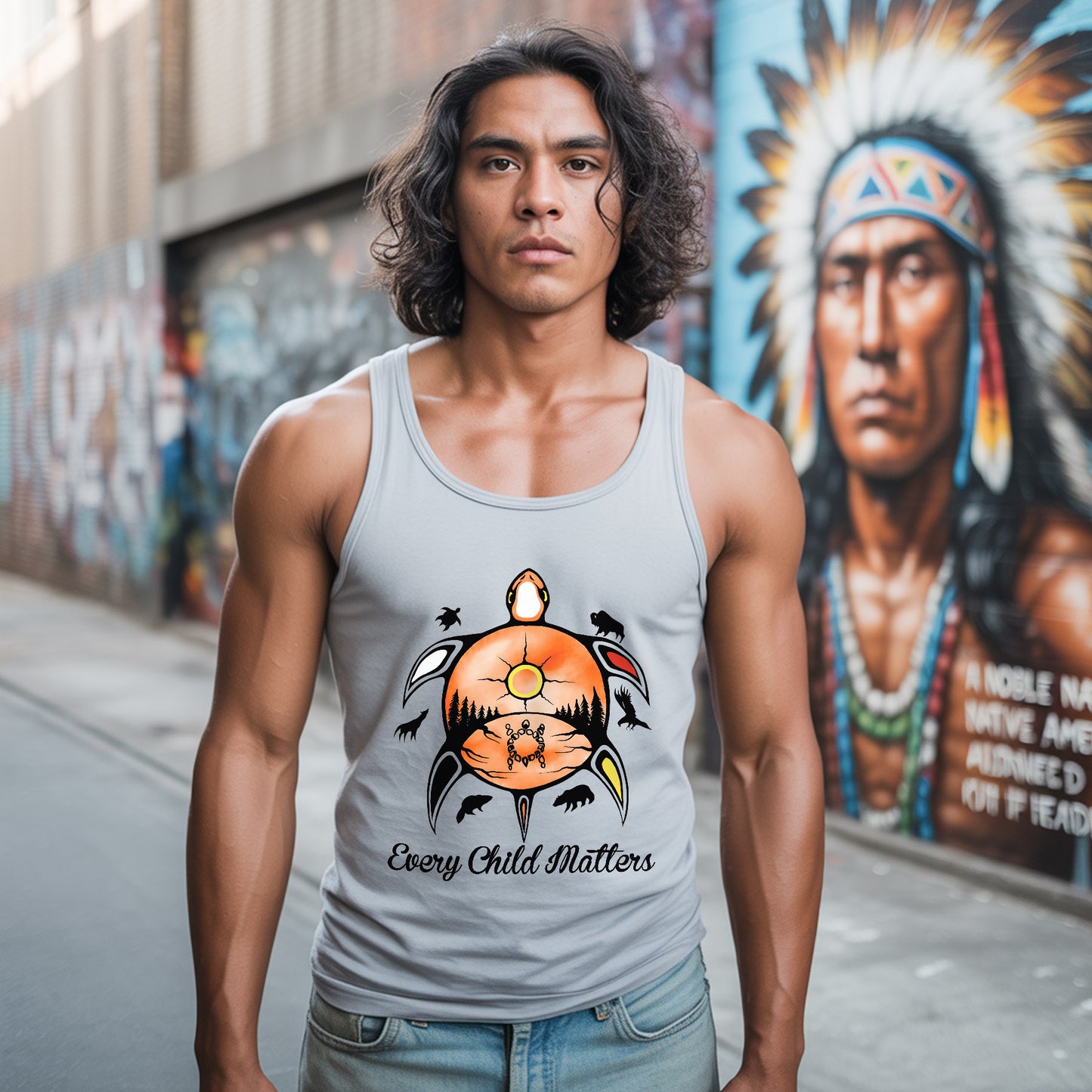 Every Child Matters Turtle For Orange Shirt Day Unisex Tank Top
