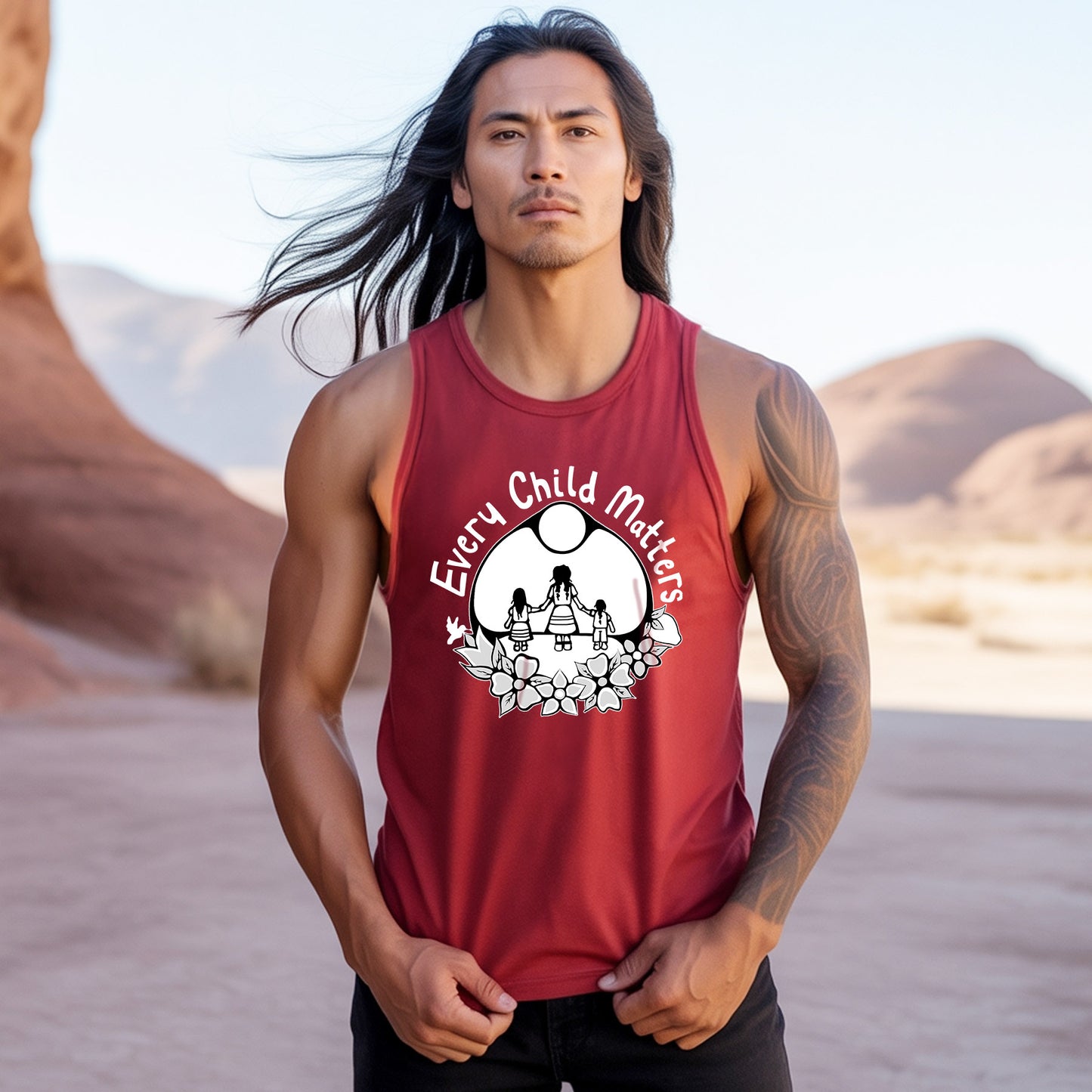 Every Child Matters Native Children For Orange Shirt Day Unisex Tank Top