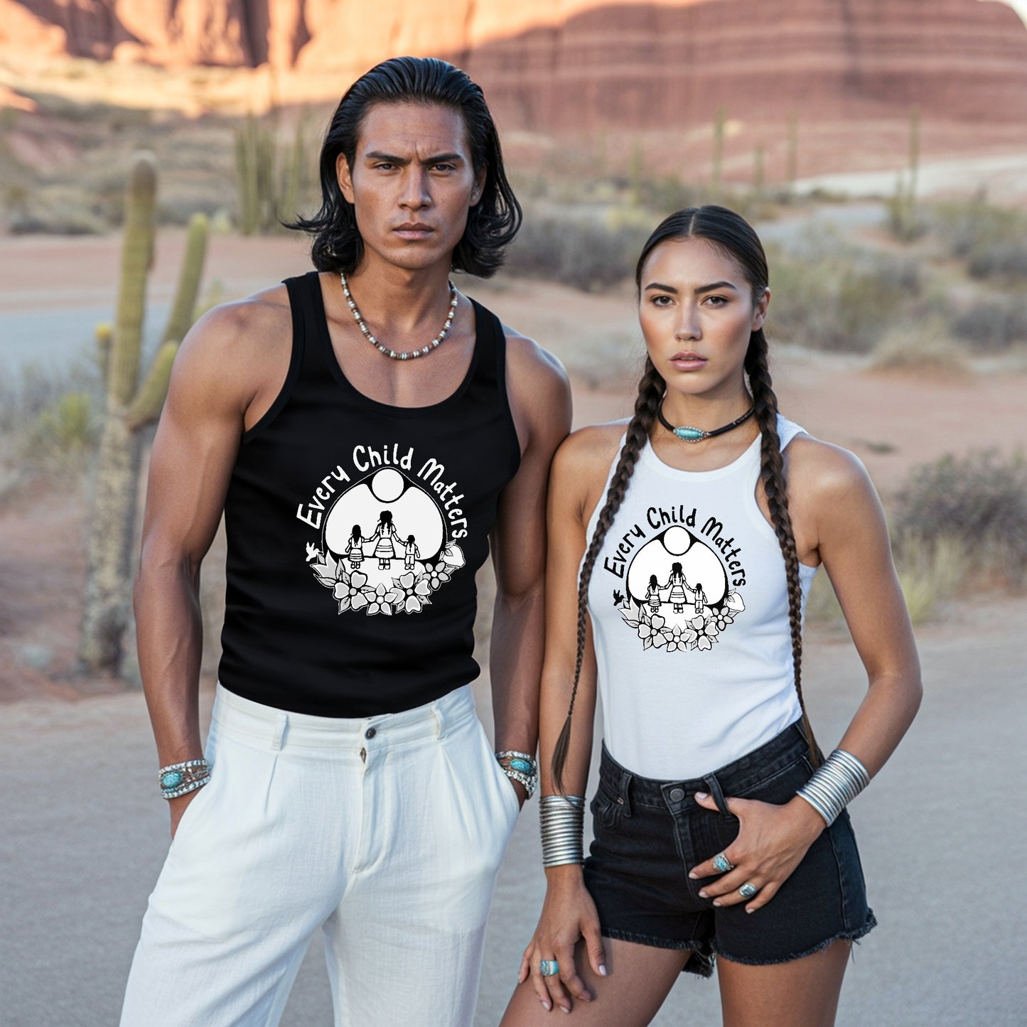 Every Child Matters Native Children For Orange Shirt Day Unisex Tank Top