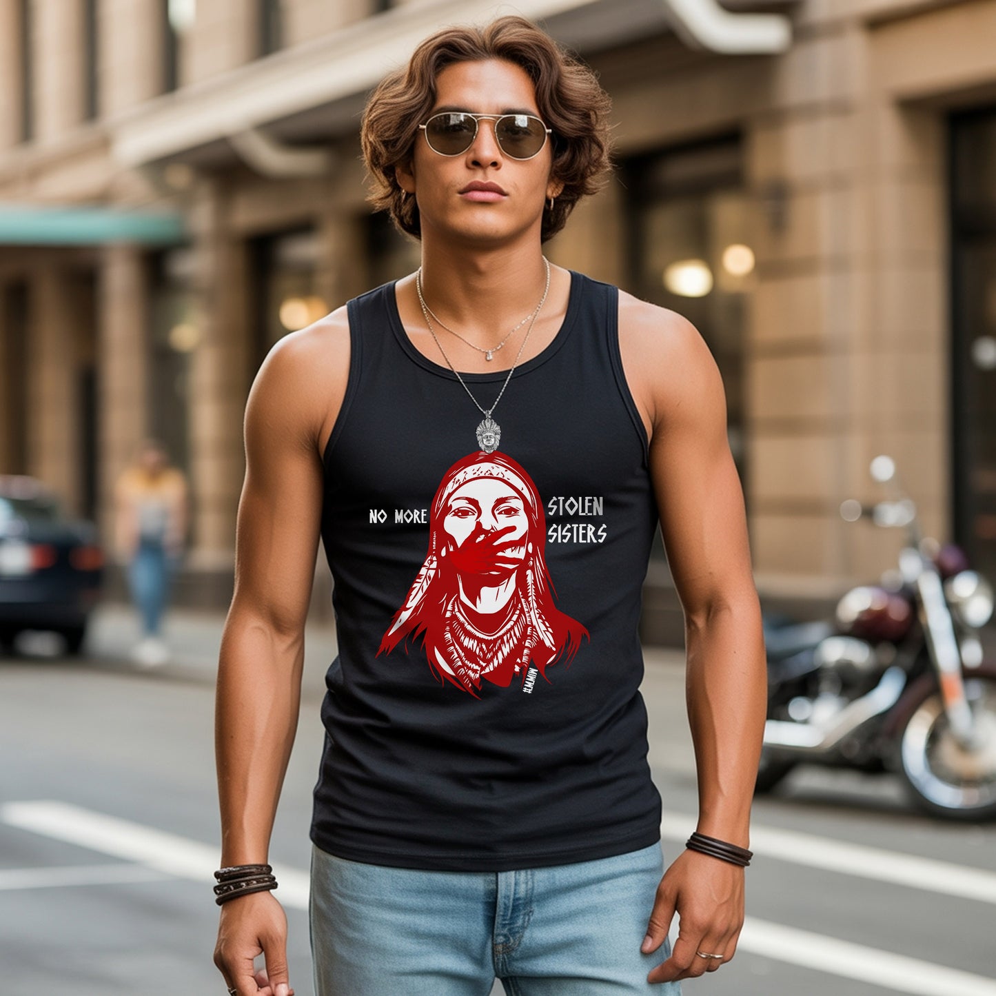No More Stolen Sisters Native American Unisex Tank Top