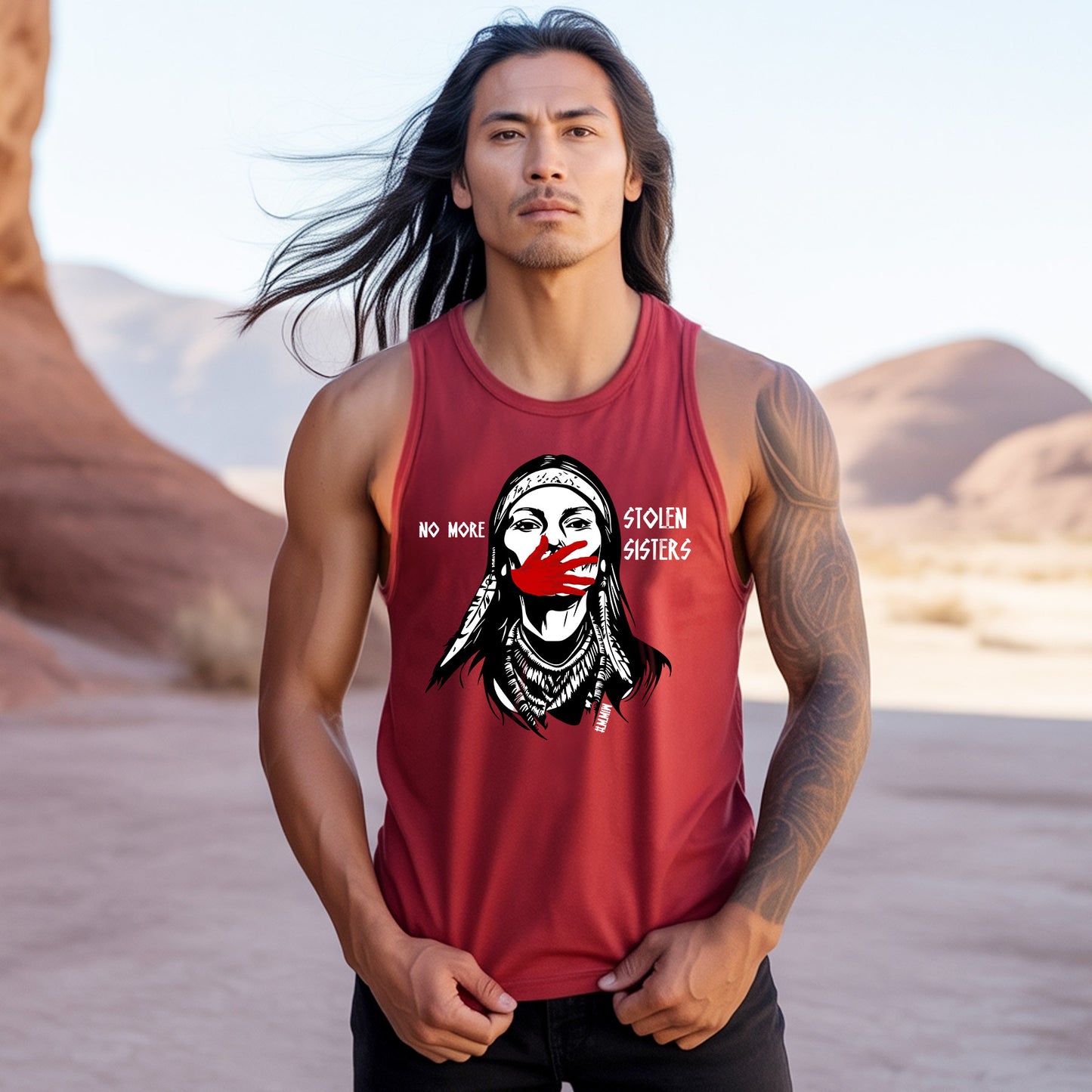 No More Stolen Sisters Native American Unisex Tank Top
