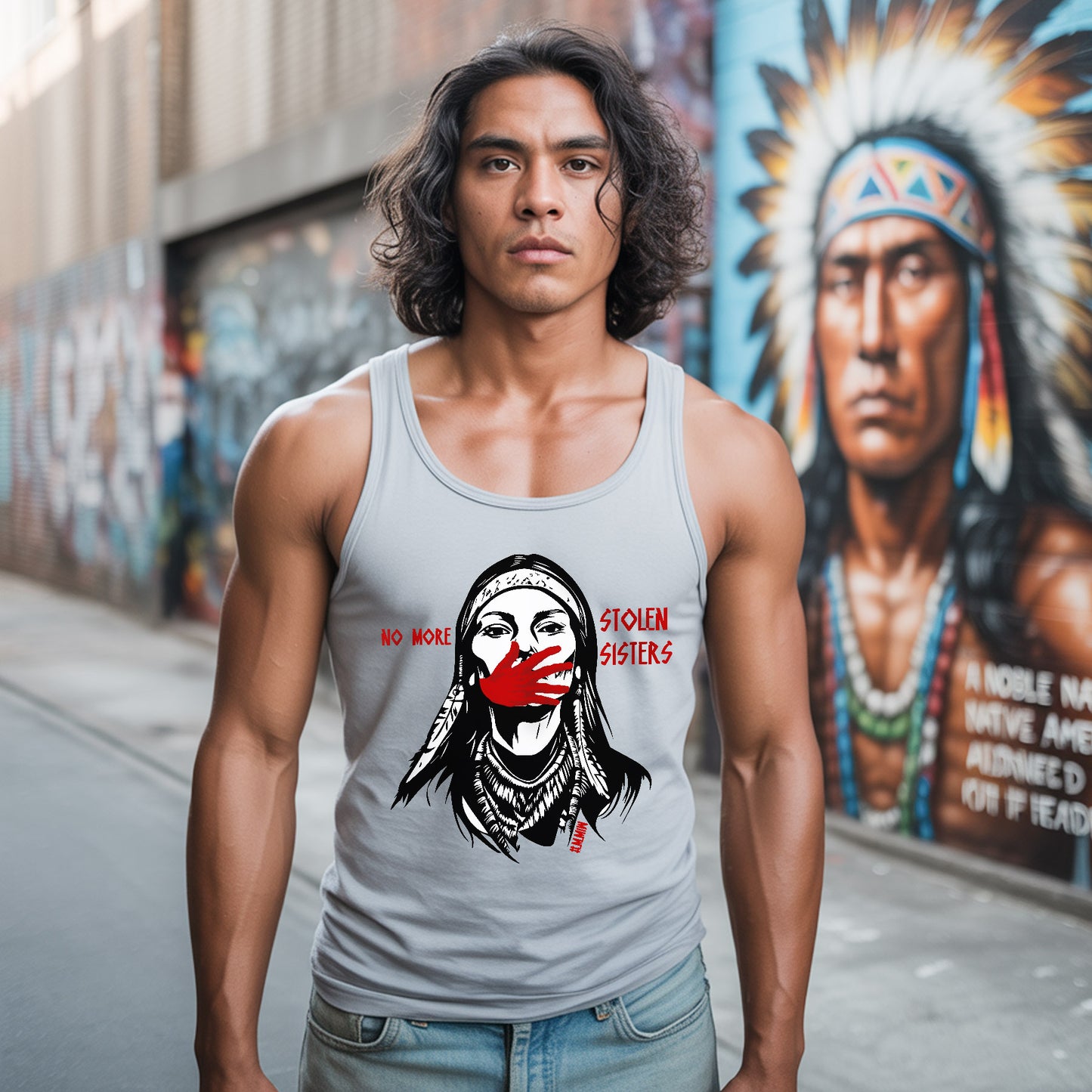 No More Stolen Sisters Native American Unisex Tank Top