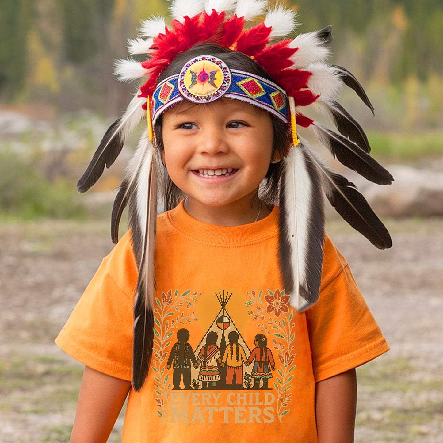 Every Child Matters - Teepee & Children Orange Shirt Day Unisex T-Shirt/Hoodie/Sweatshirt