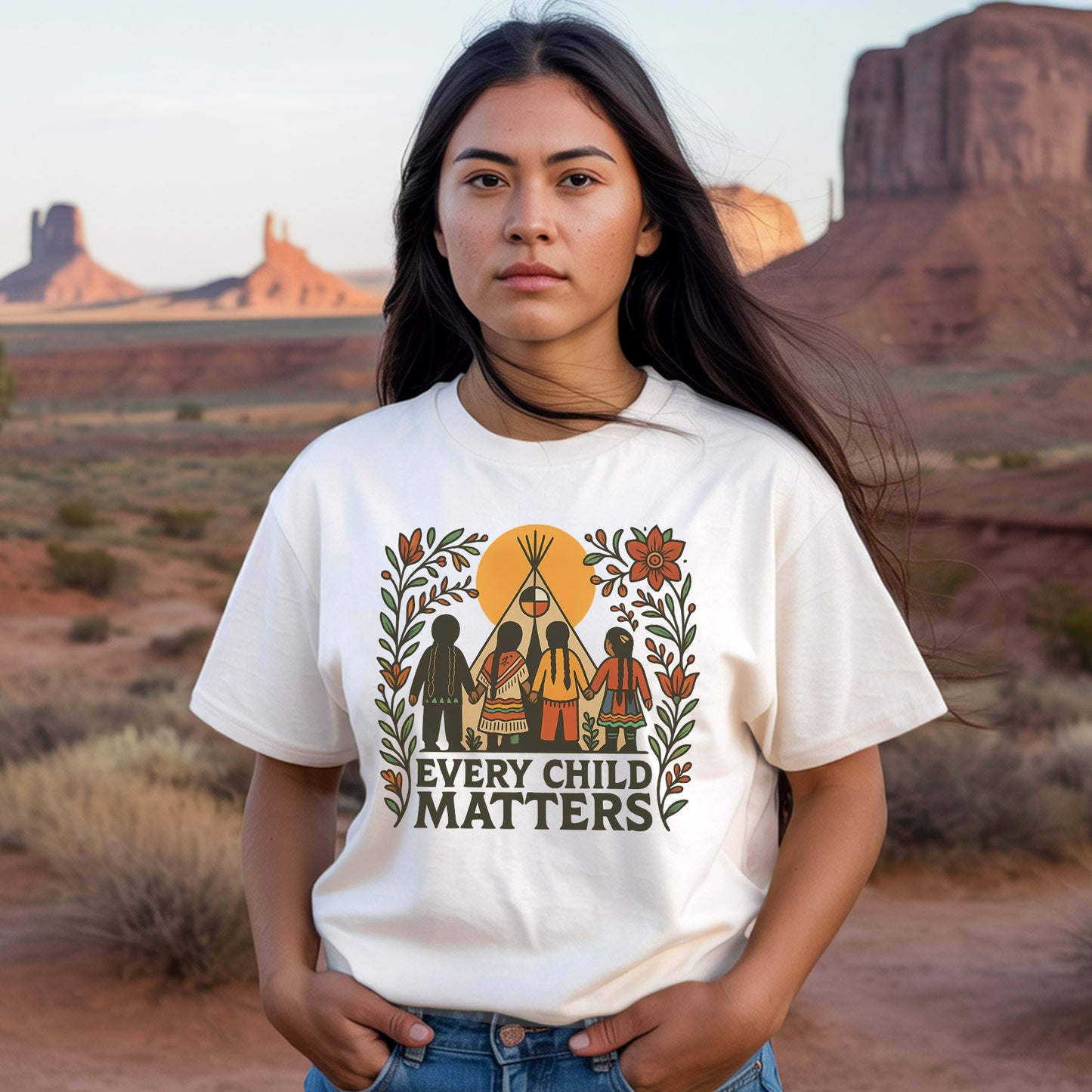 Every Child Matters - Teepee & Children Orange Shirt Day Unisex T-Shirt/Hoodie/Sweatshirt