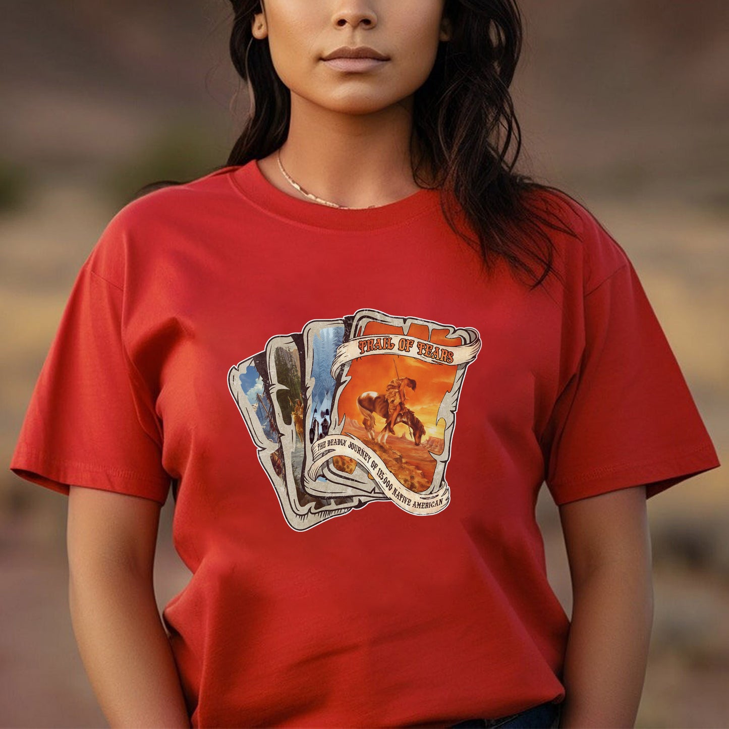 Trail of Tears Playing Card Style Art - Indigenous History Unisex T-Shirt/Hoodie/Sweatshirt
