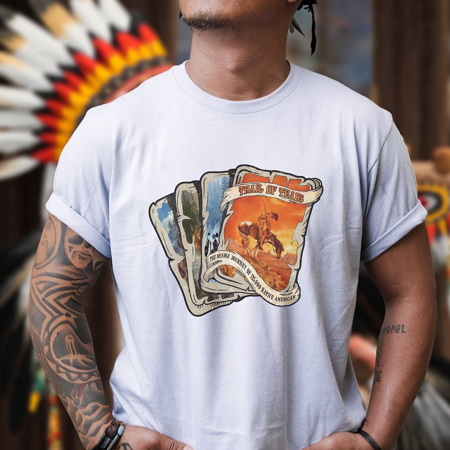 Trail of Tears Playing Card Style Art - Indigenous History Unisex T-Shirt/Hoodie/Sweatshirt