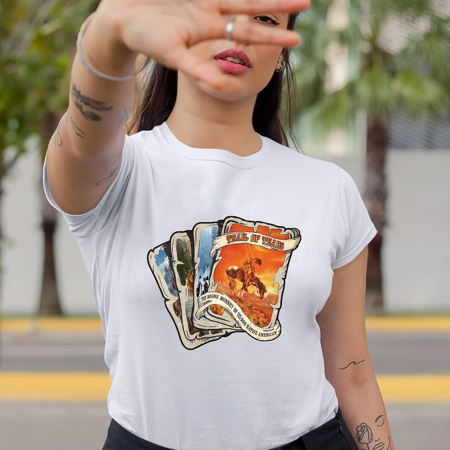 Trail of Tears Playing Card Style Art - Indigenous History Unisex T-Shirt/Hoodie/Sweatshirt