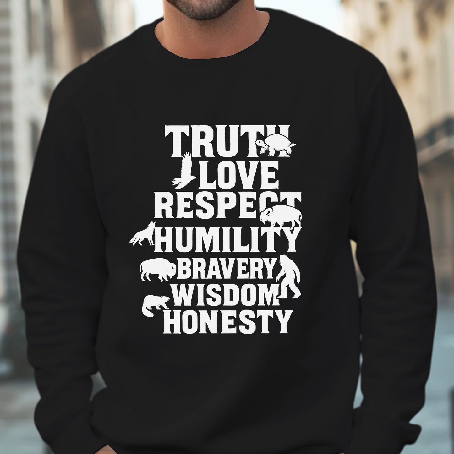 Seven Teachings Animals Graphic Unisex T-Shirt/T-Shirt V-Neck/Hoodie/Sweatshirt
