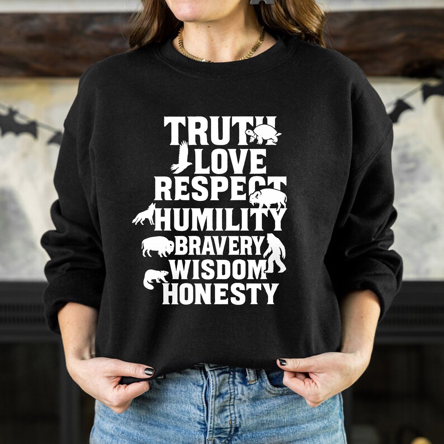 Seven Teachings Animals Graphic Unisex T-Shirt/T-Shirt V-Neck/Hoodie/Sweatshirt