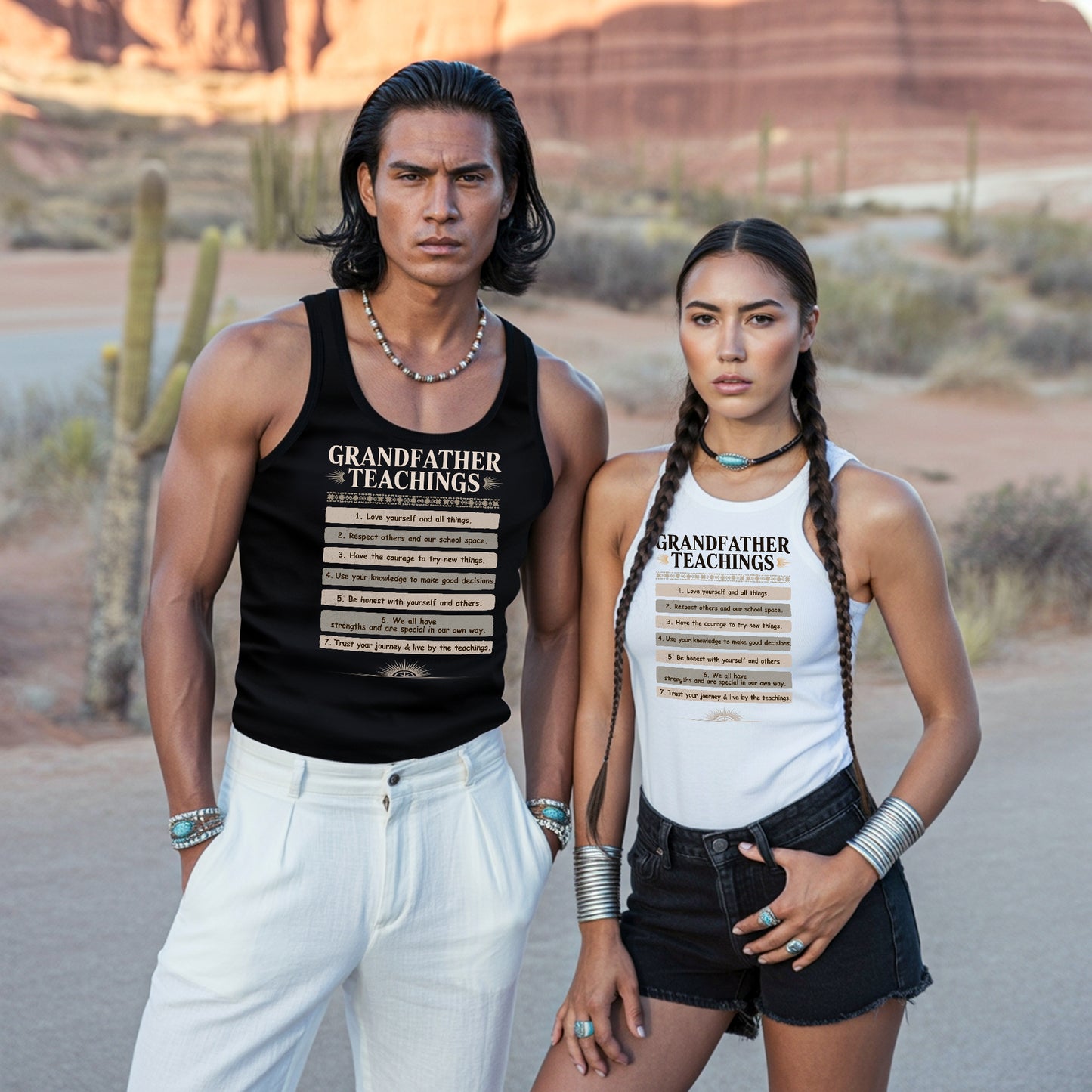 Grandfather Teachings - 7 Guiding Principles Unisex Tank Top