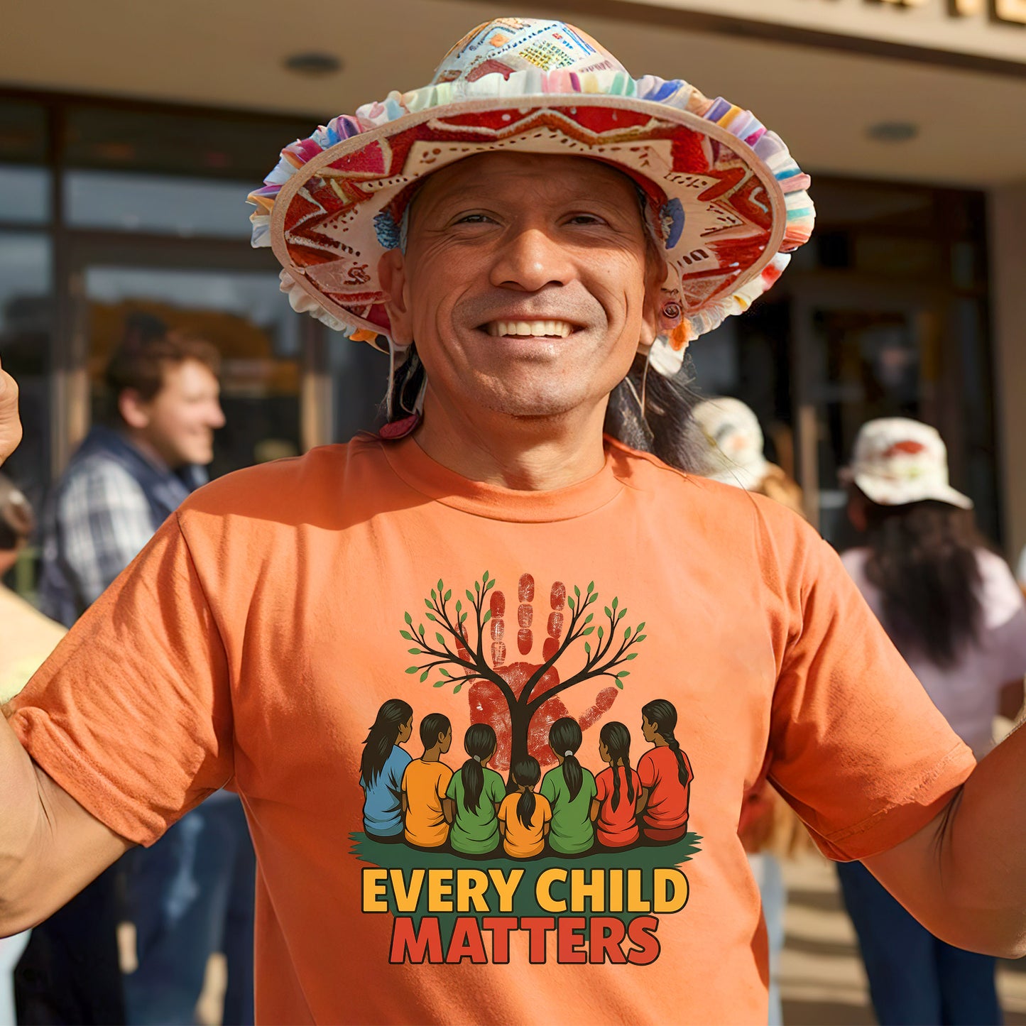 Every Child Matters Orange - Children & Tree Design Unisex T-Shirt/Hoodie/Sweatshirt