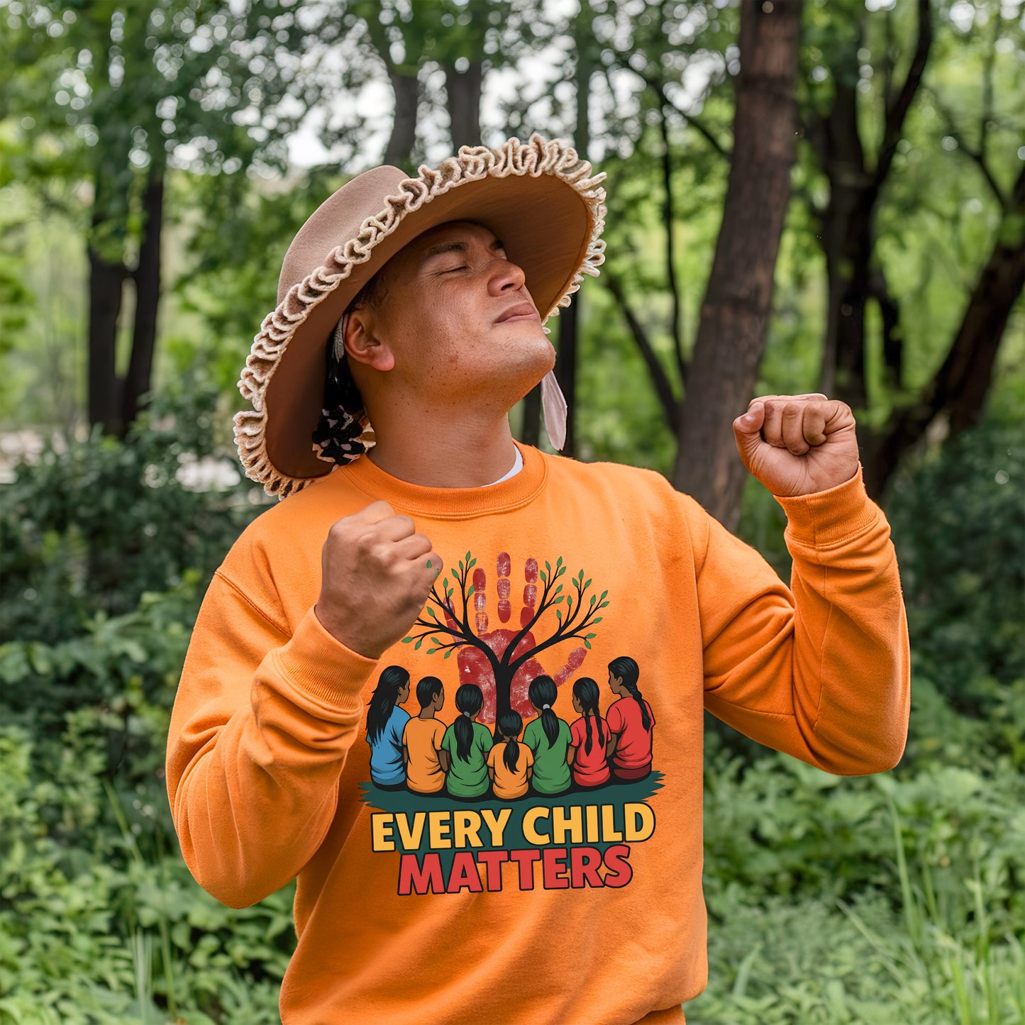 Every Child Matters Orange - Children & Tree Design Unisex T-Shirt/Hoodie/Sweatshirt