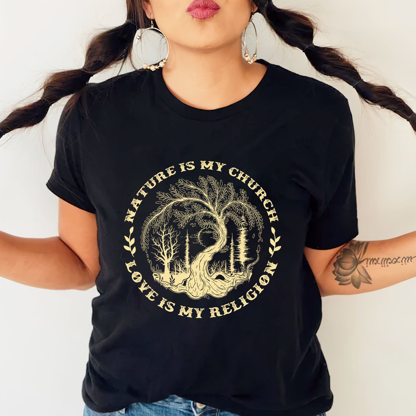 Nature Is My Church - Love Is My Religion Unisex T-Shirt/T-Shirt V-Neck/Hoodie/Sweatshirt