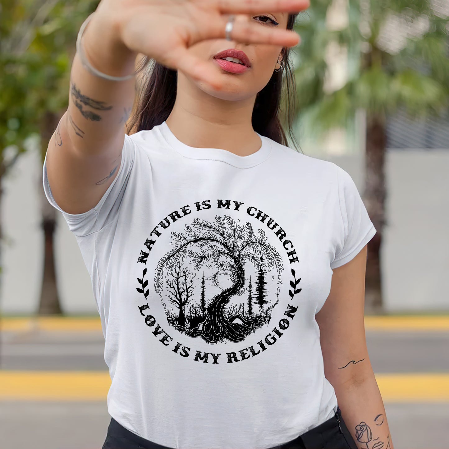 Nature Is My Church - Love Is My Religion Unisex T-Shirt/T-Shirt V-Neck/Hoodie/Sweatshirt