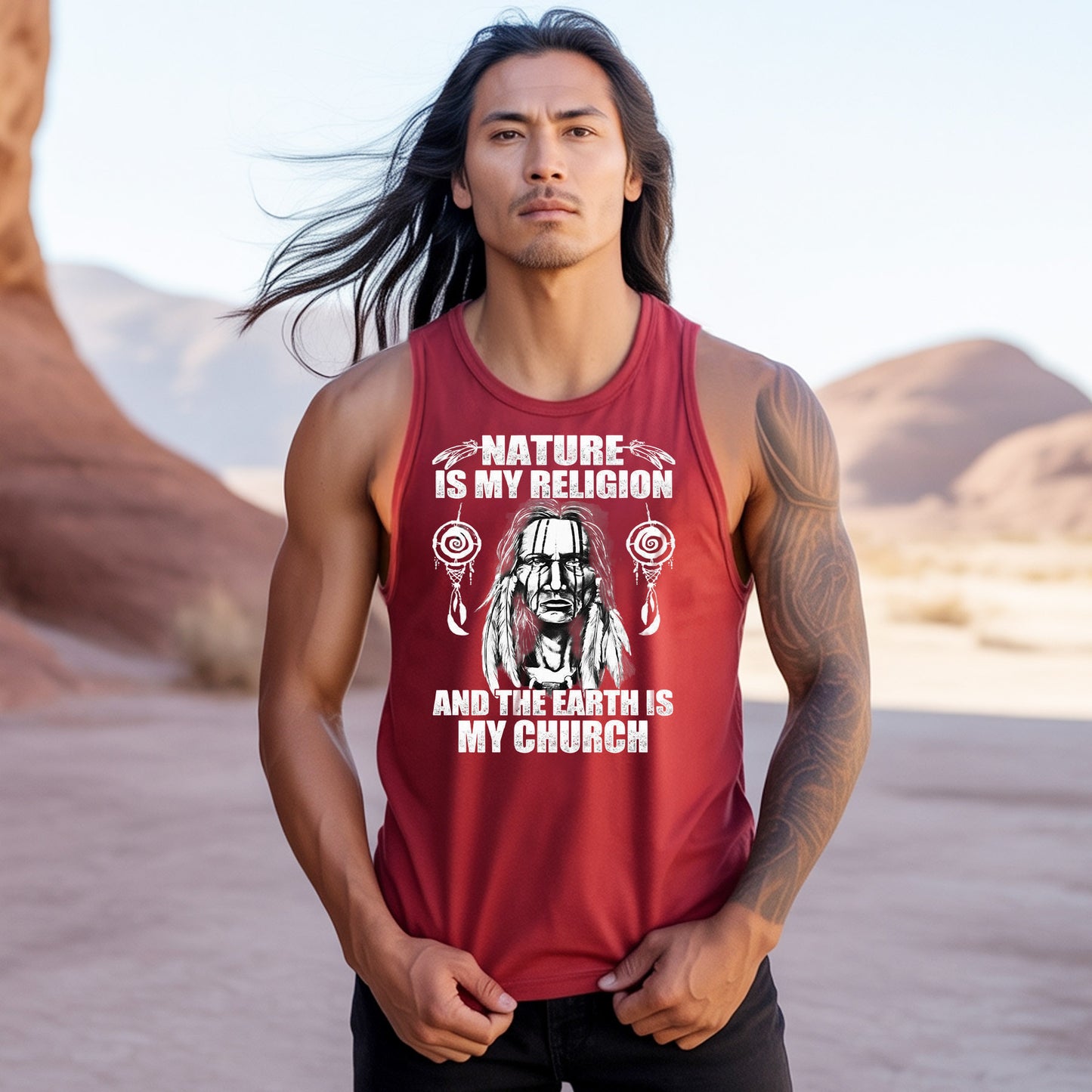 Nature & Earth Statement - Elder Portrait Design Unisex Tank Top