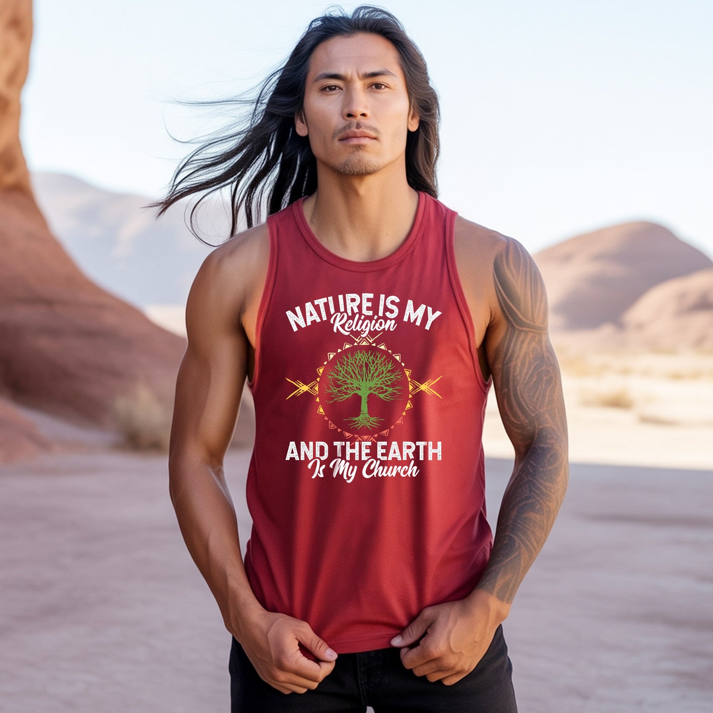 Nature Is My Religion And The Earth Is My Church Unisex Tank Top