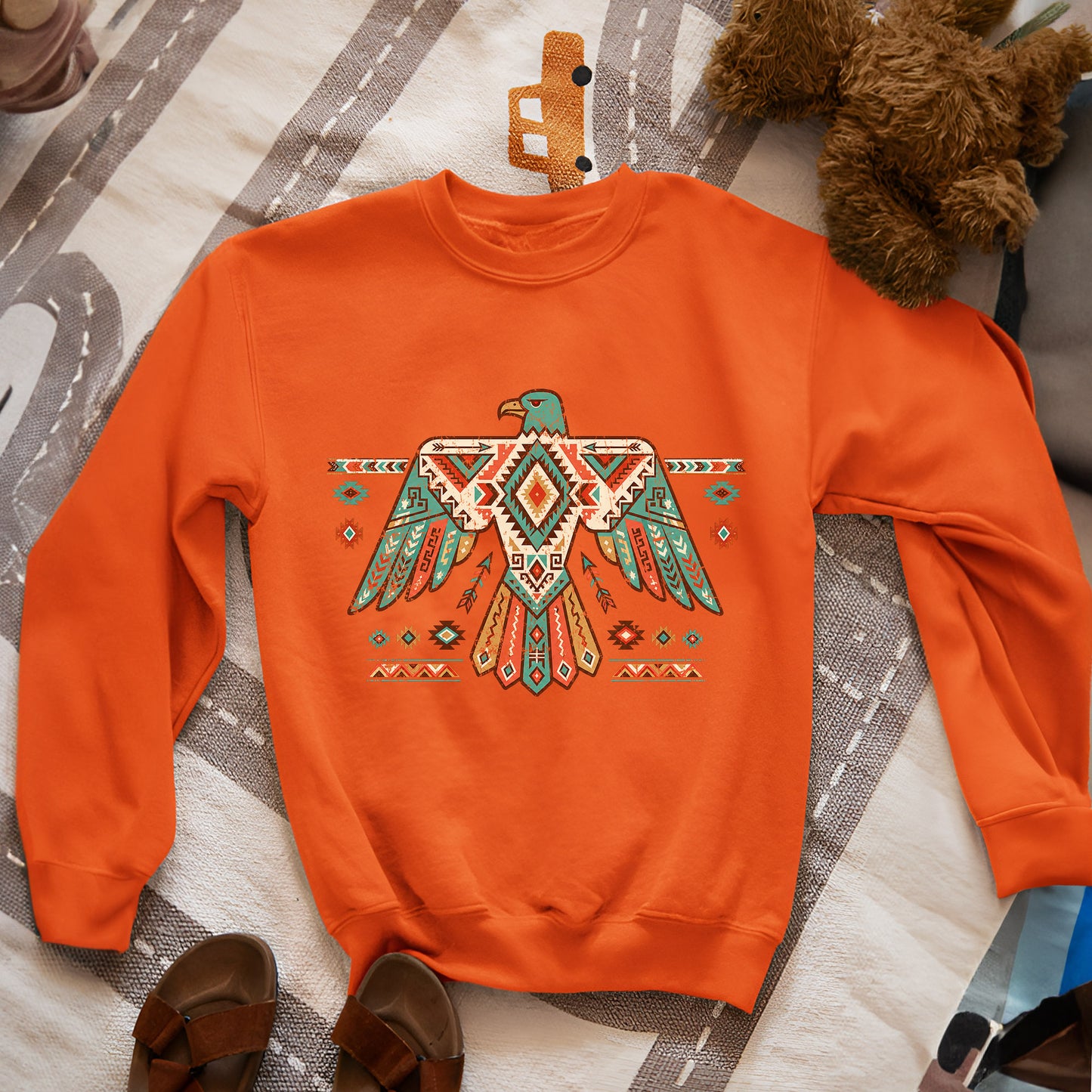 Every Child Matters Eagle Orange Shirt - Indigenous Awareness Graphic Tee