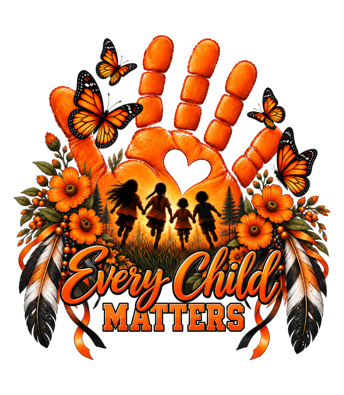 Every Child Matters Handprint Design Unisex T-shirt/Hoodie/Sweatshirt