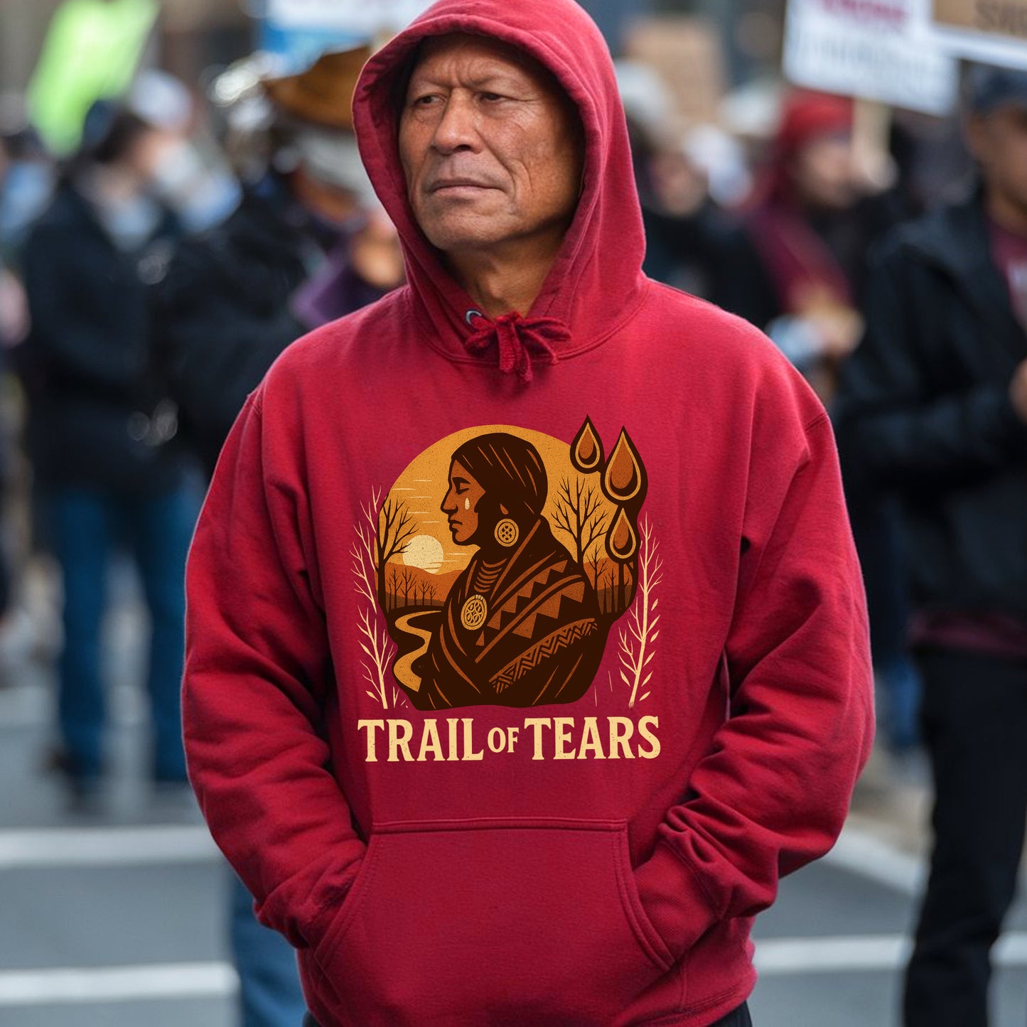 Native American Trail of Tears Vintage Graphic - Tears of the Ancestors Unisex T-Shirt/Hoodie/Sweatshirt
