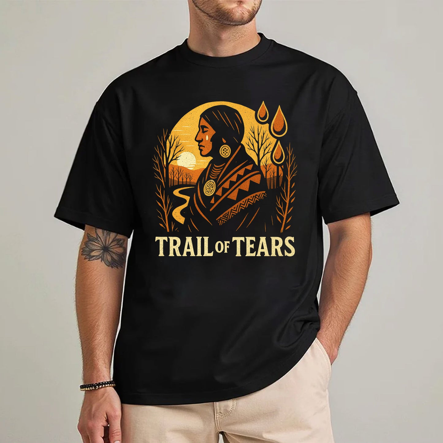 Native American Trail of Tears Vintage Graphic - Tears of the Ancestors Unisex T-Shirt/Hoodie/Sweatshirt