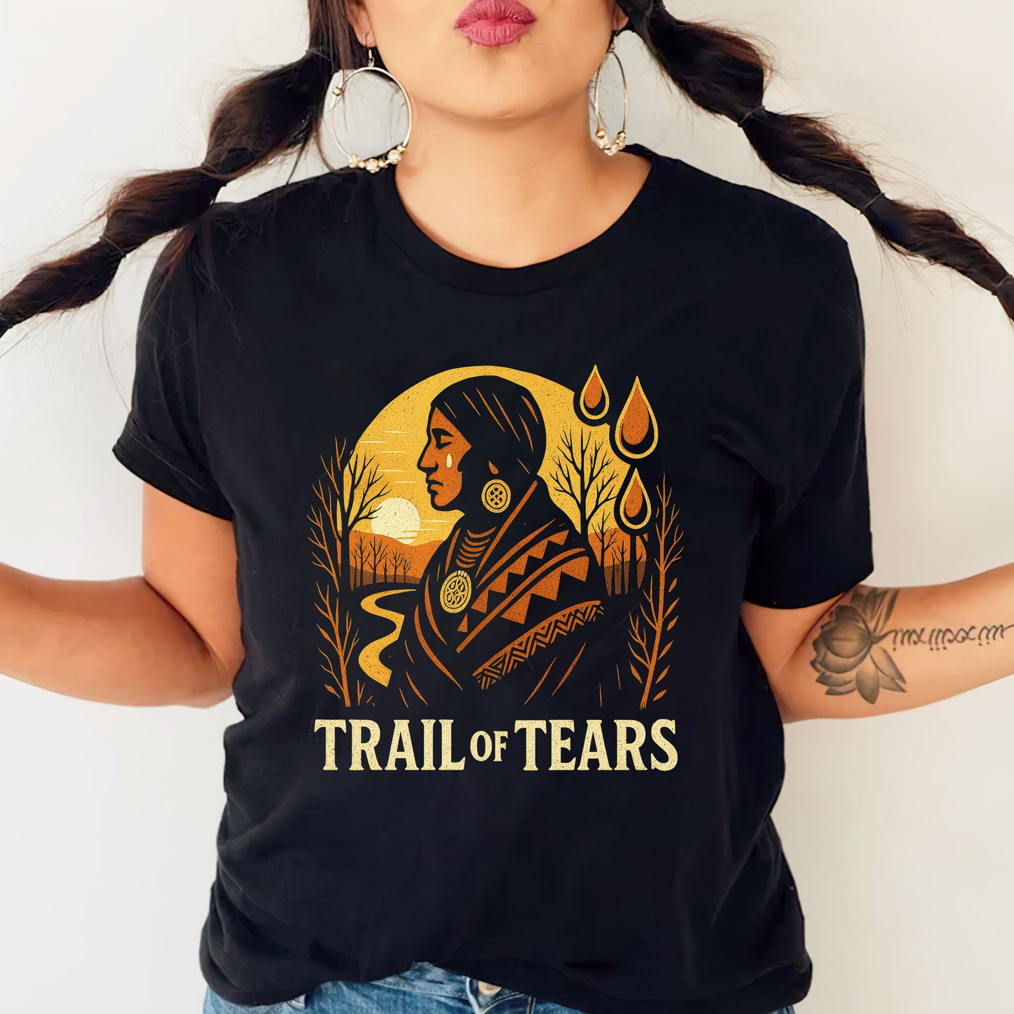 Native American Trail of Tears Vintage Graphic - Tears of the Ancestors Unisex T-Shirt/Hoodie/Sweatshirt