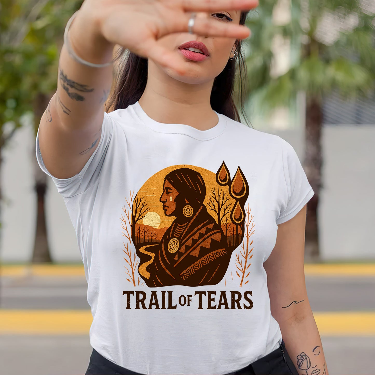 Native American Trail of Tears Vintage Graphic - Tears of the Ancestors Unisex T-Shirt/Hoodie/Sweatshirt
