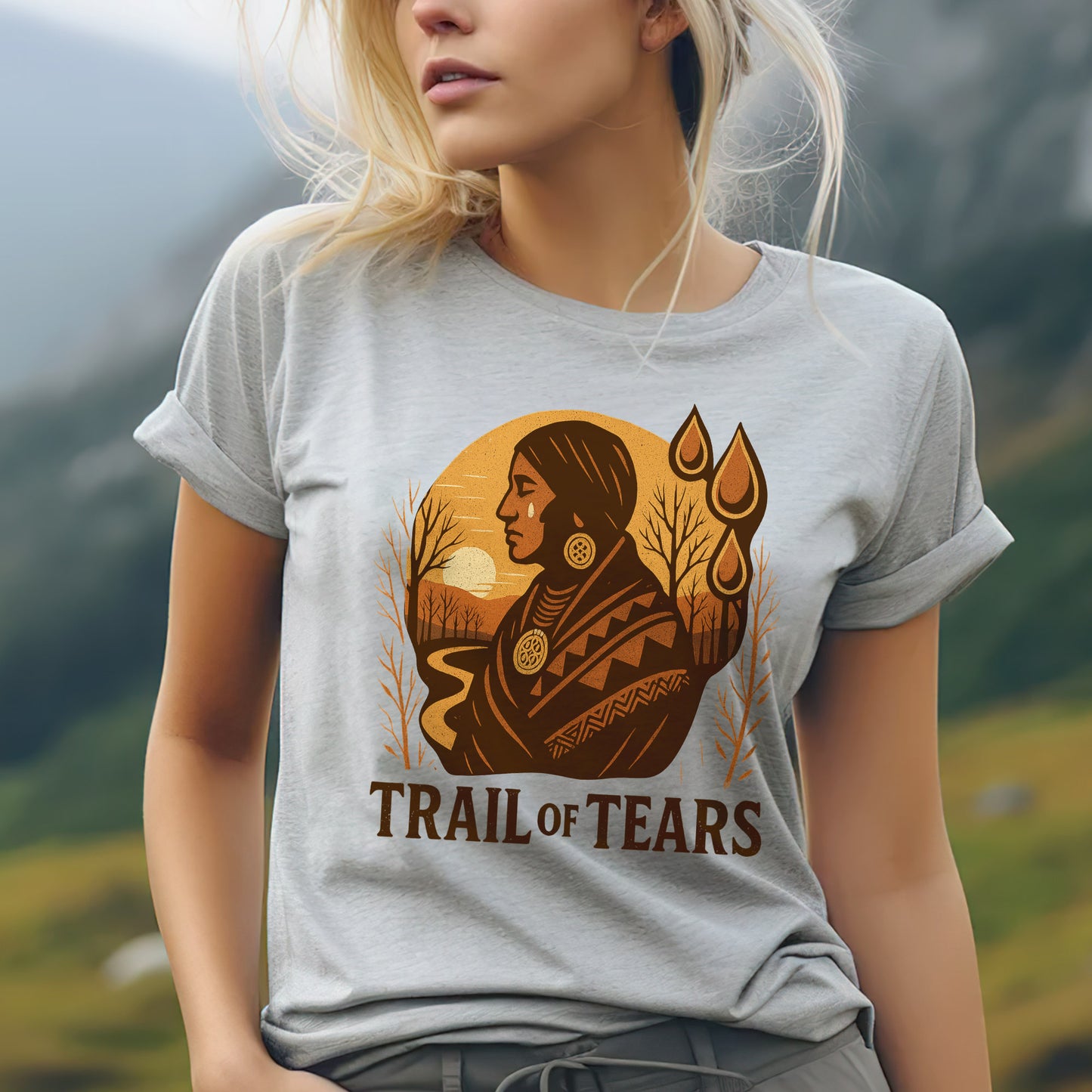 Native American Trail of Tears Vintage Graphic - Tears of the Ancestors Unisex T-Shirt/Hoodie/Sweatshirt