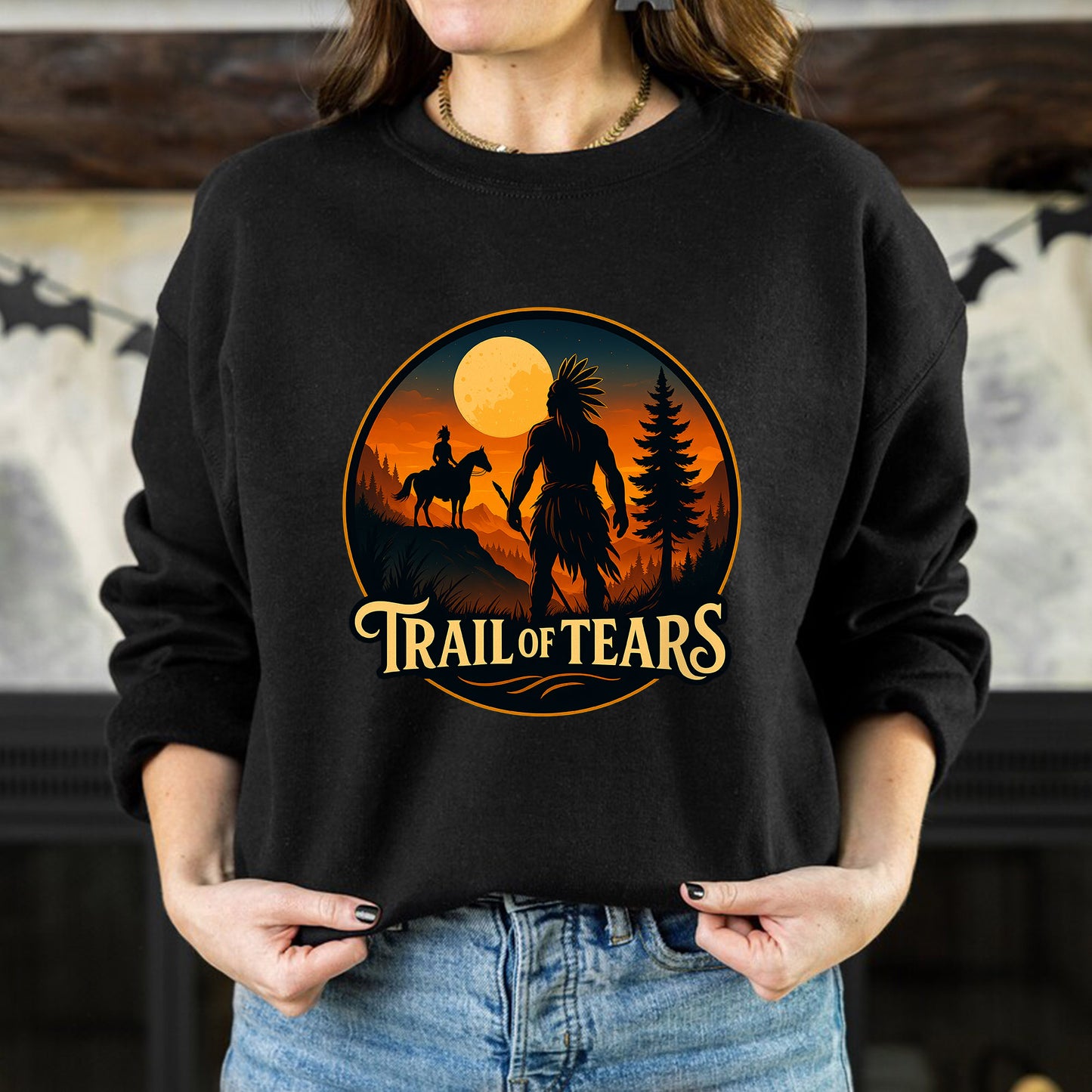 Trail of Tears Journey - Warrior Silhouette Design Unisex T-Shirt/Hoodie/Sweatshirt