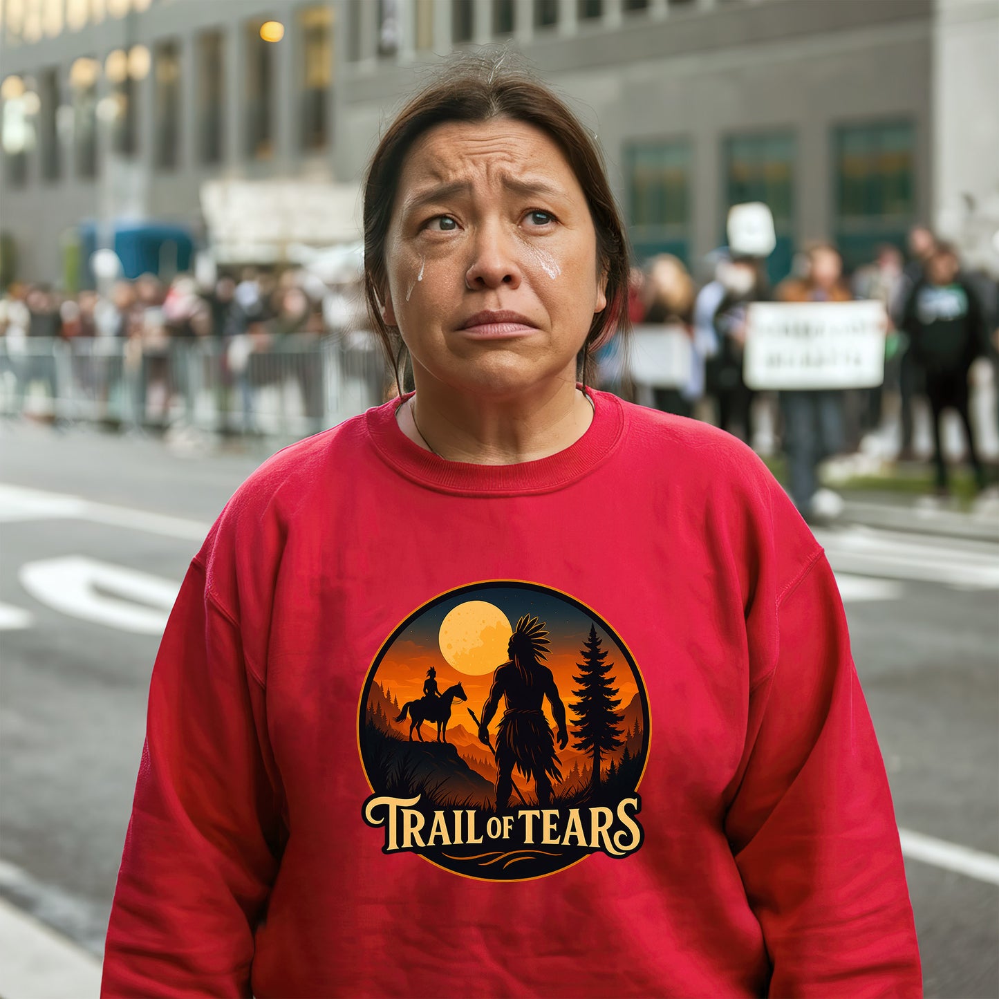 Trail of Tears Journey - Warrior Silhouette Design Unisex T-Shirt/Hoodie/Sweatshirt