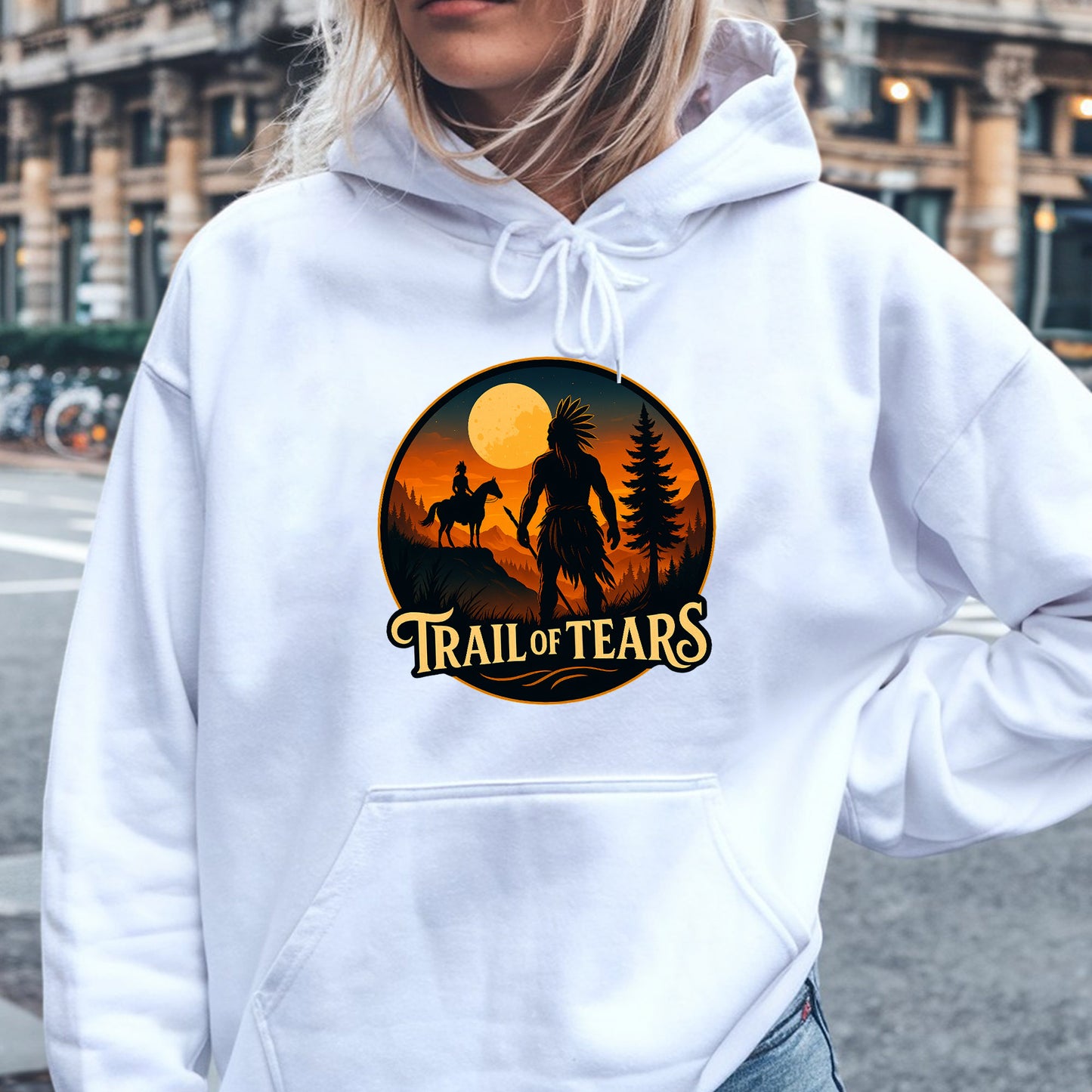 Trail of Tears Journey - Warrior Silhouette Design Unisex T-Shirt/Hoodie/Sweatshirt