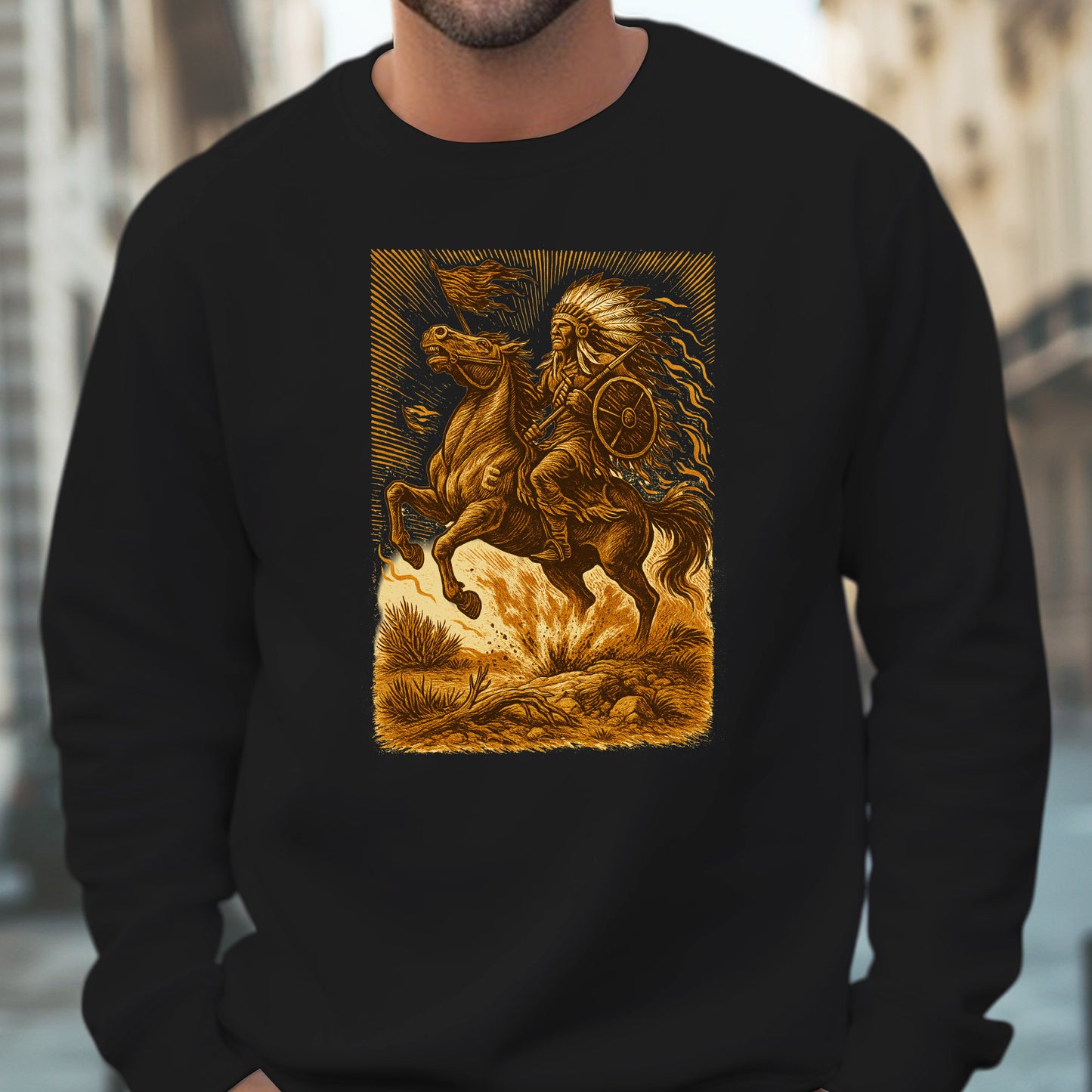 Trail of Tears Inspired Warrior Art Unisex T-Shirt/Hoodie/Sweatshirt