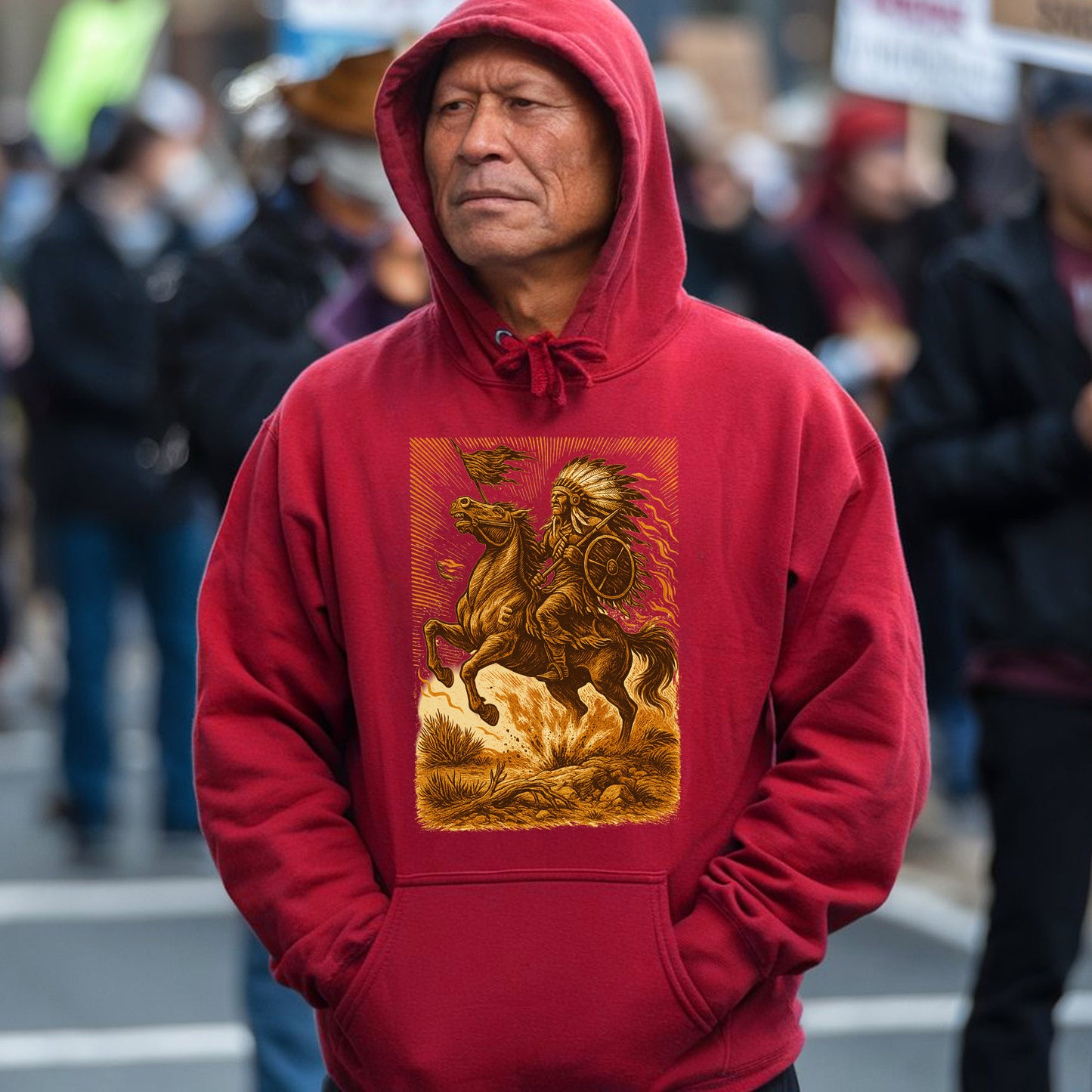 Trail of Tears Inspired Warrior Art Unisex T-Shirt/Hoodie/Sweatshirt