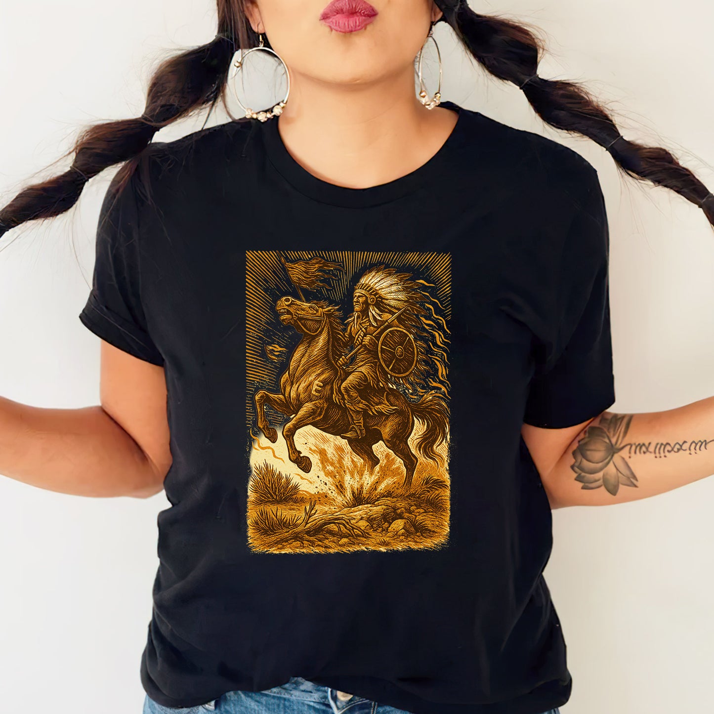 Trail of Tears Inspired Warrior Art Unisex T-Shirt/Hoodie/Sweatshirt